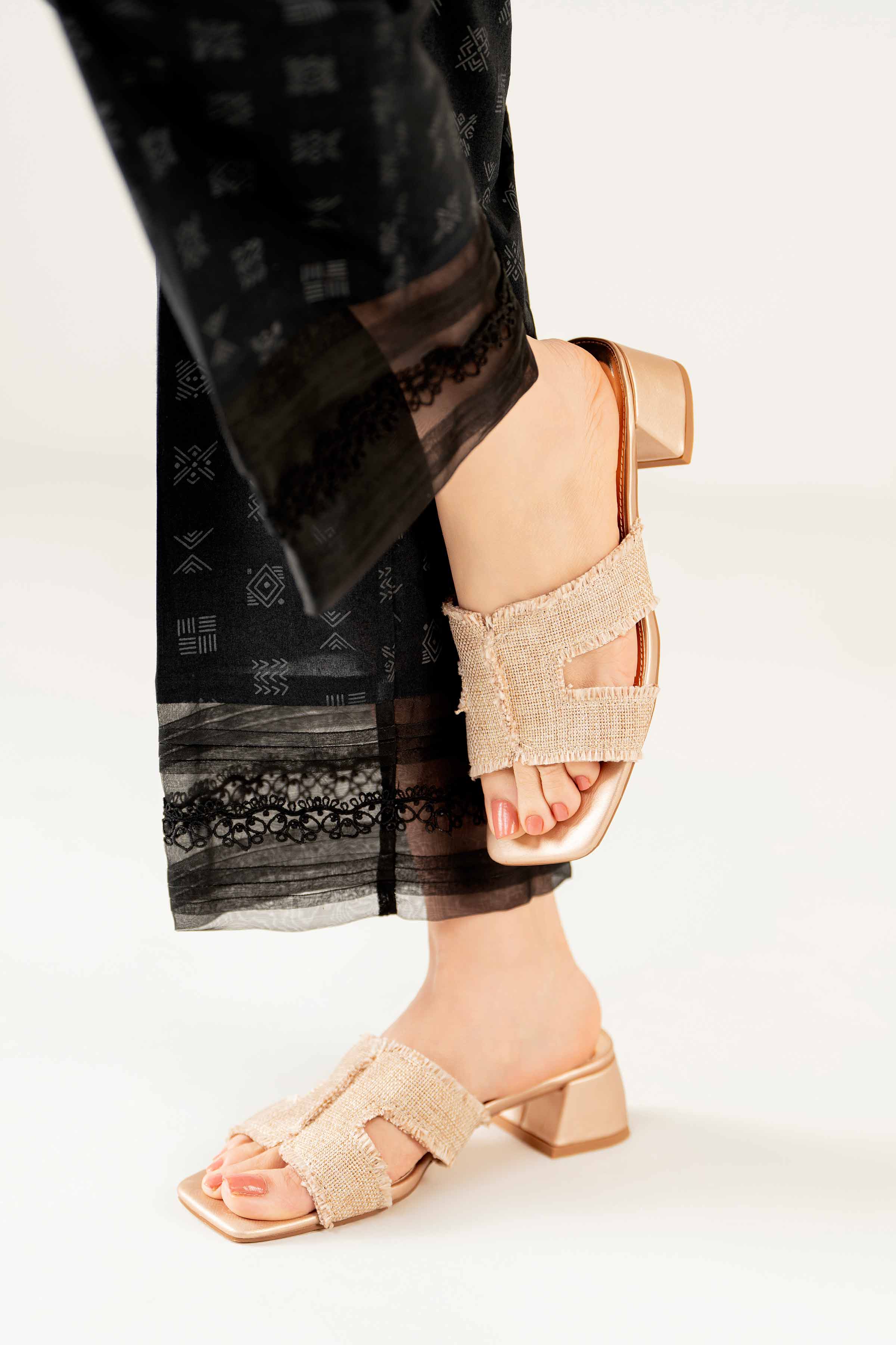 Khaki Block Heels-440632930 for Women - Fashion Collection | Nishat | Shop Online