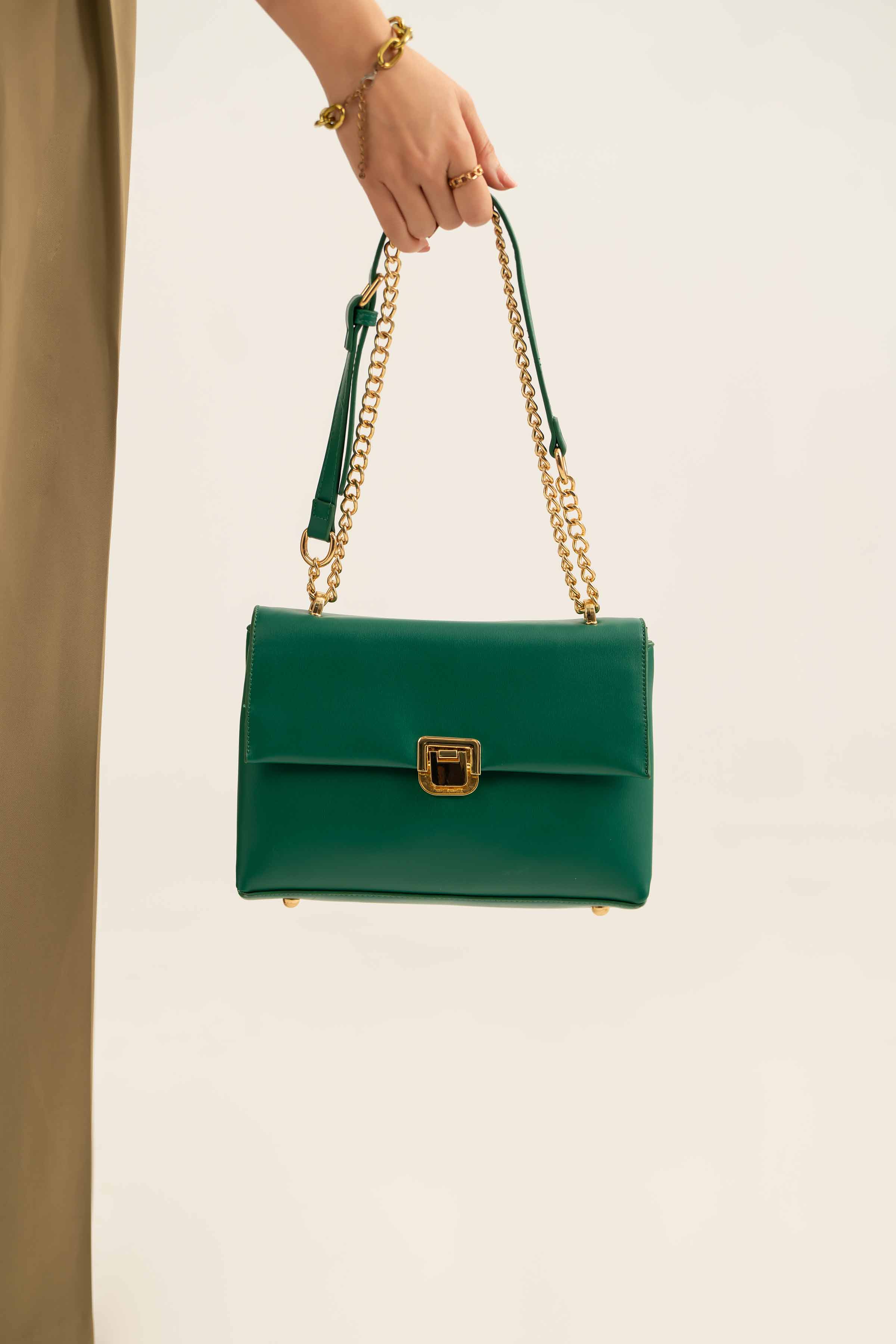 Green Shoulder Bag-440812104 for Women - Fashion Collection | Nishat | Shop Online