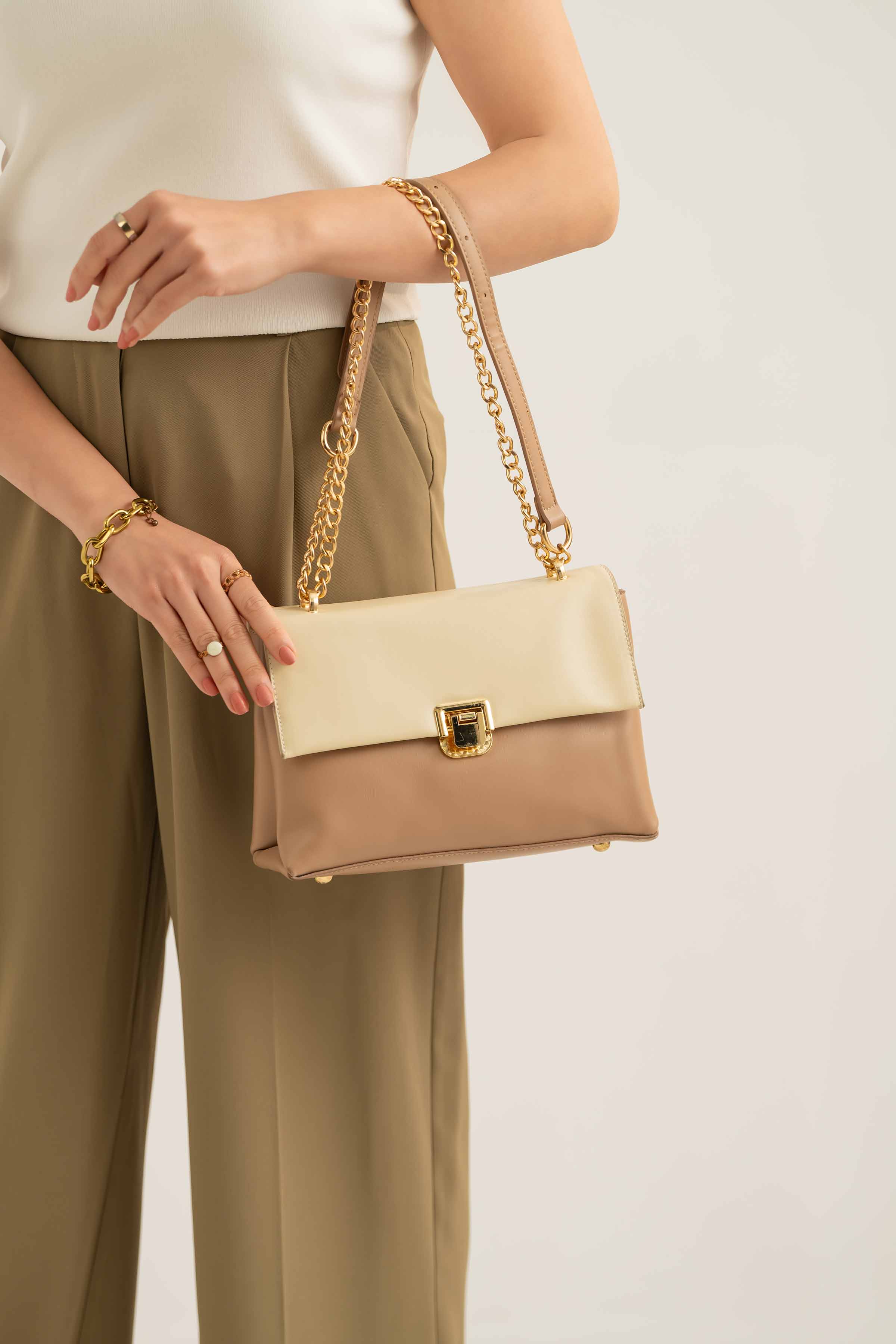 Nude Shoulder Bag-440812126 for Women - Fashion Collection | Nishat | Shop Online