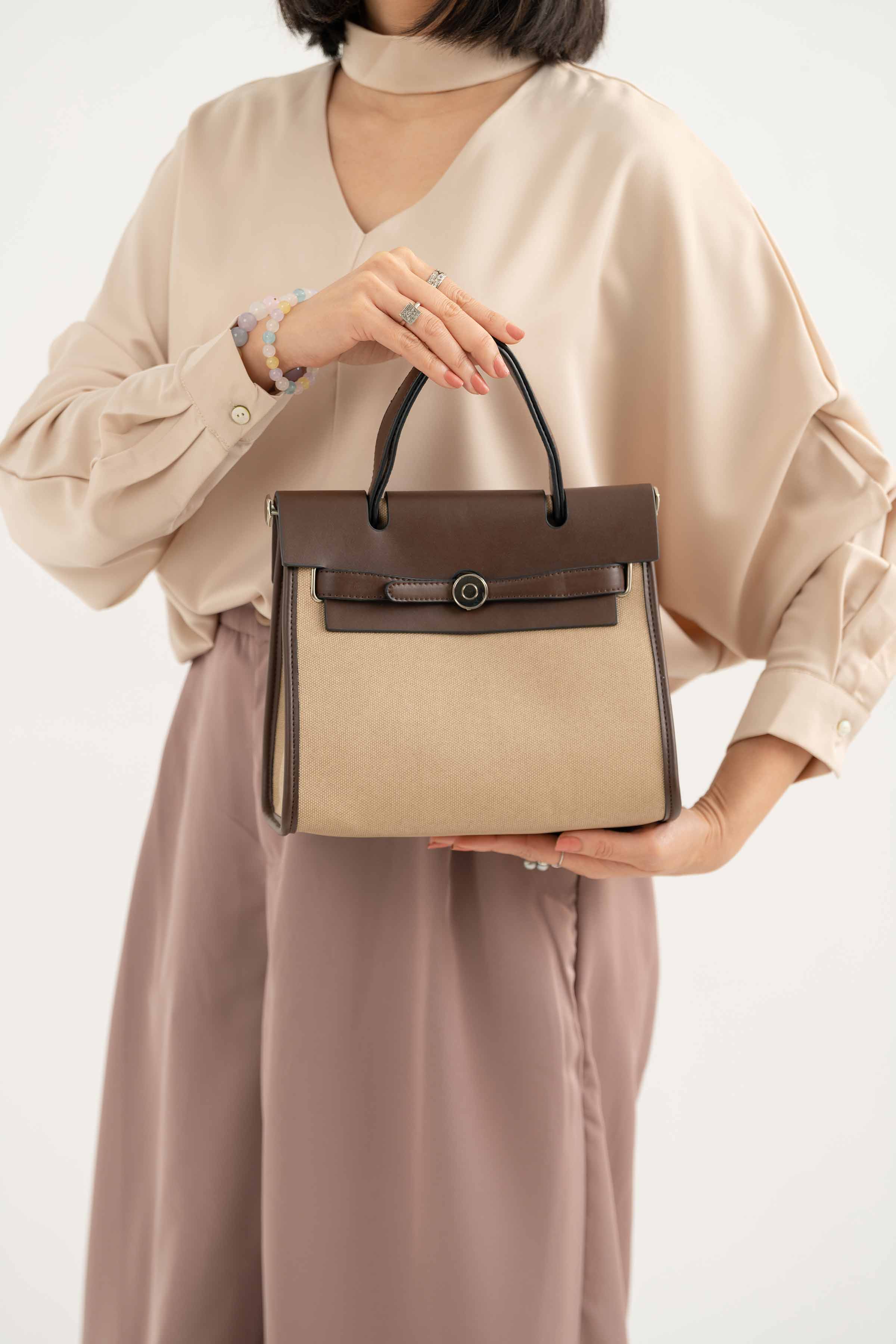 Coffee Shoulder Bag-440822129 for Women - Fashion Collection | Nishat | Shop Online