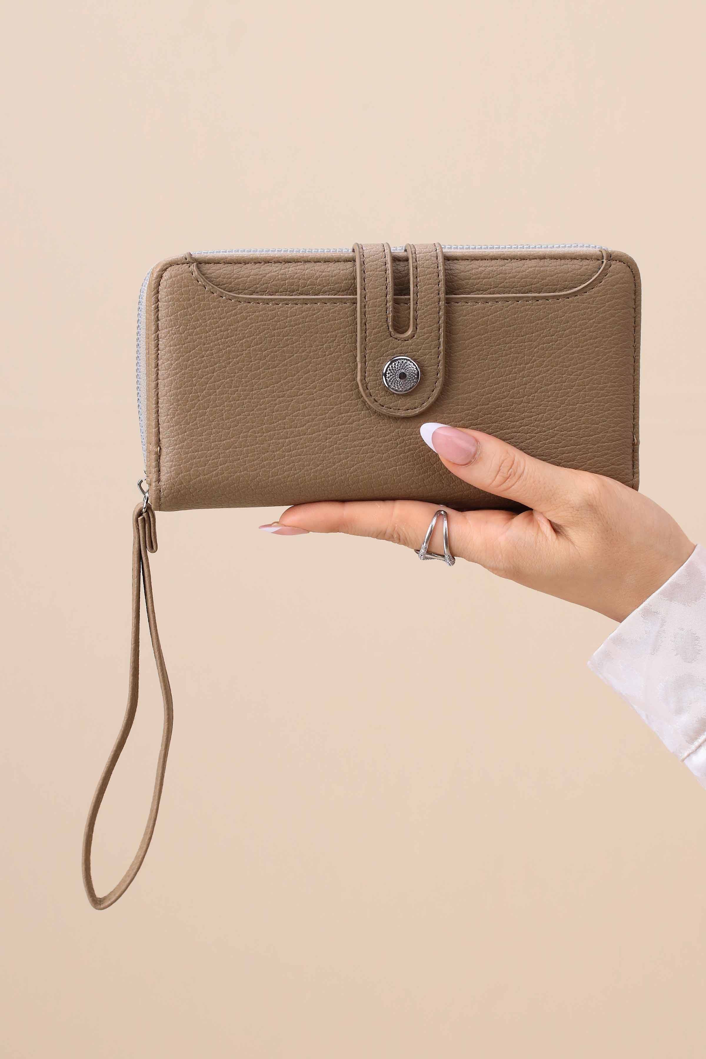 Khaki Wallet-441572130-for Women - Bag Winter Collection | Nishat | Shop Online