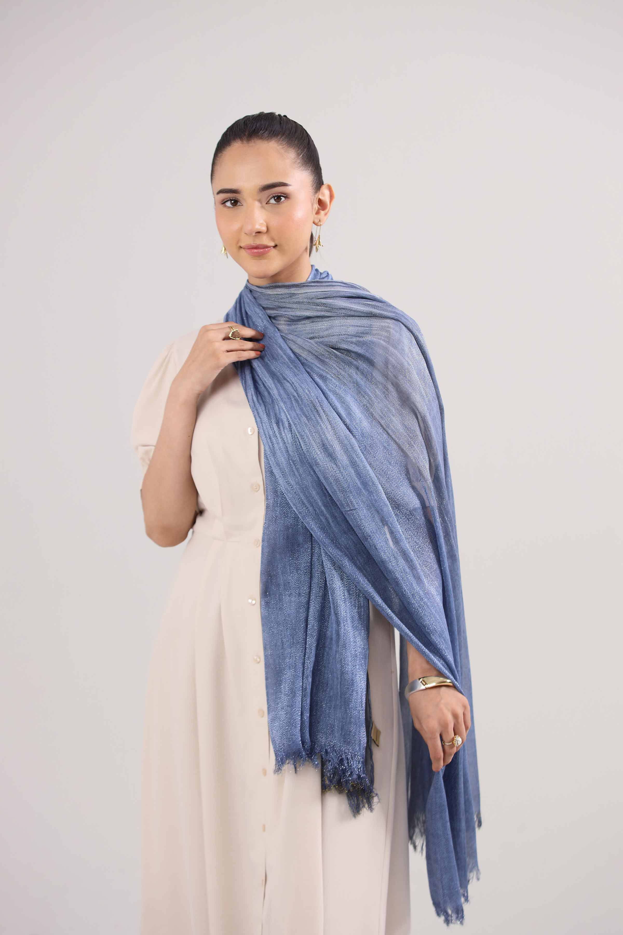 Blue Women Scarf-442352108 for Women – Scarf Collection | Nishat | Shop Online