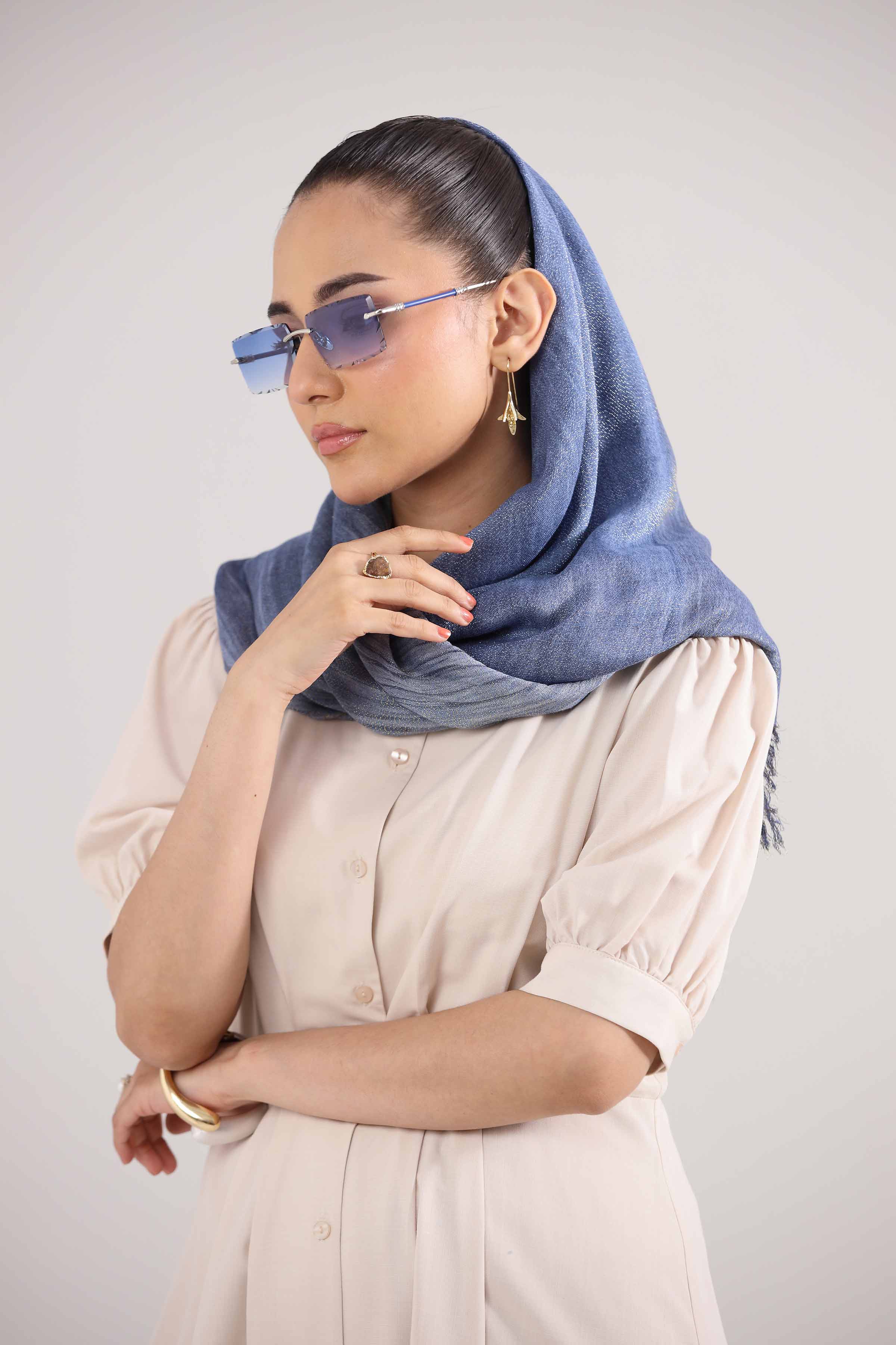Blue Women Scarf-442352108 for Women – Scarf Collection | Nishat | Shop Online