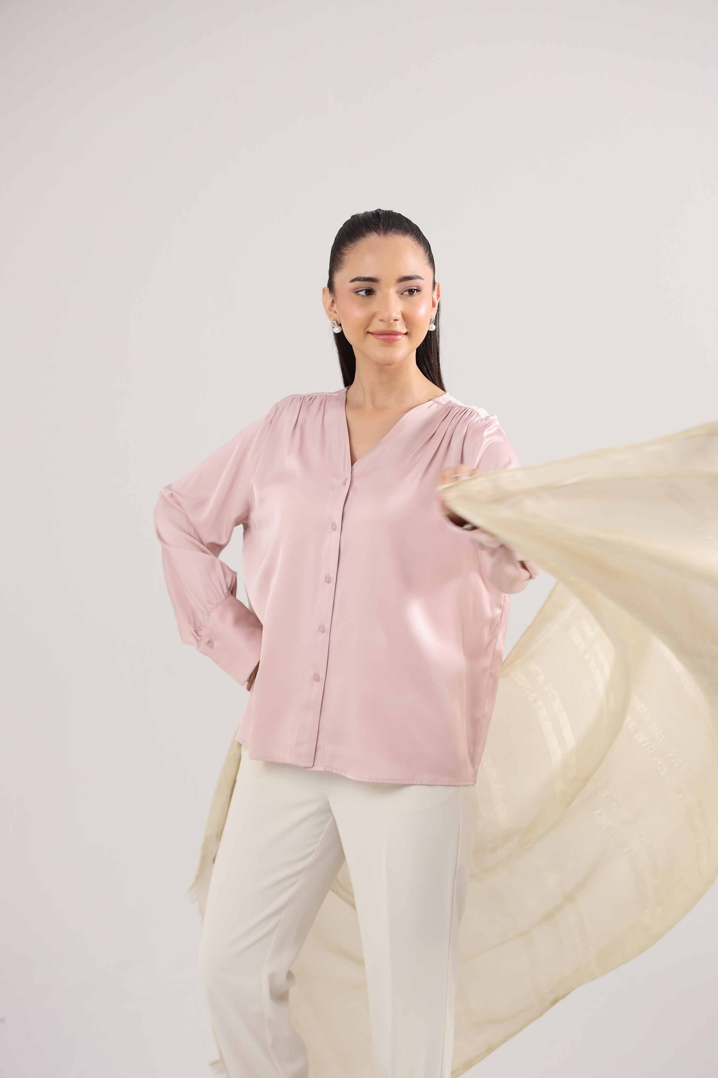 Beige Women Scarf-442362118 for Women – Scarf Collection | Nishat | Shop Online