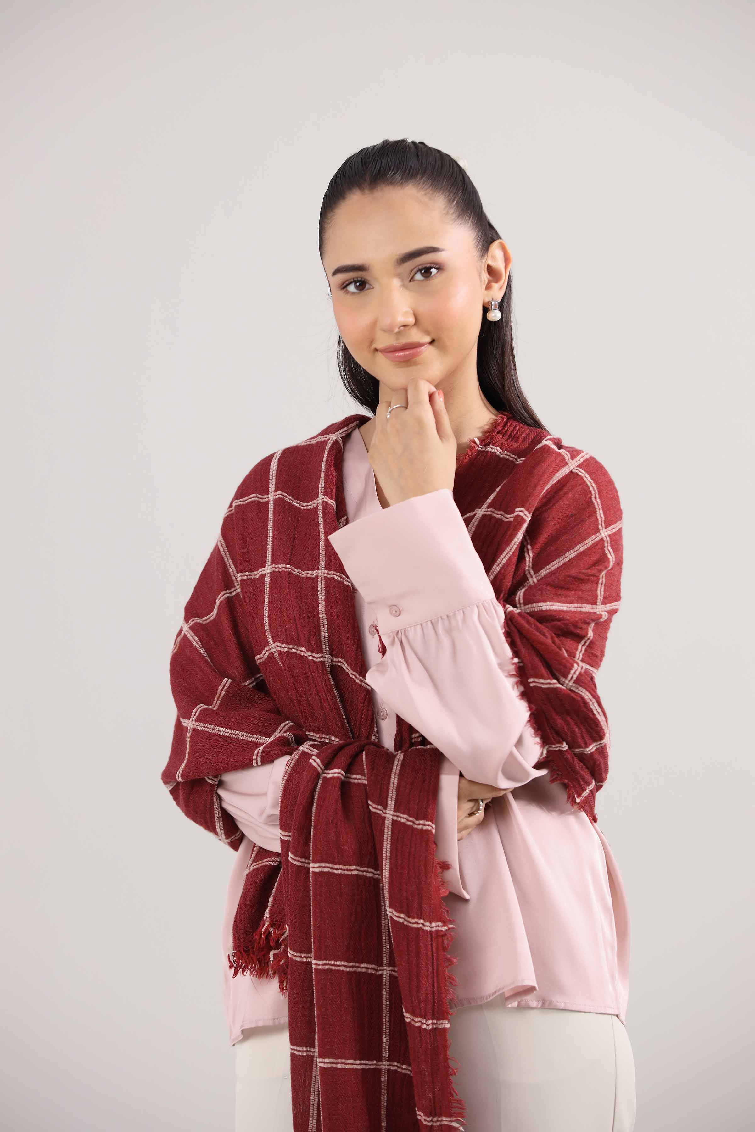 Red Women Scarf-442382101 for Women – Scarf Collection | Nishat | Shop Online