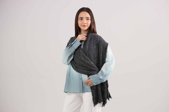 Black Women Scarf-442392103 for Women – Scarf Collection | Nishat | Shop Online