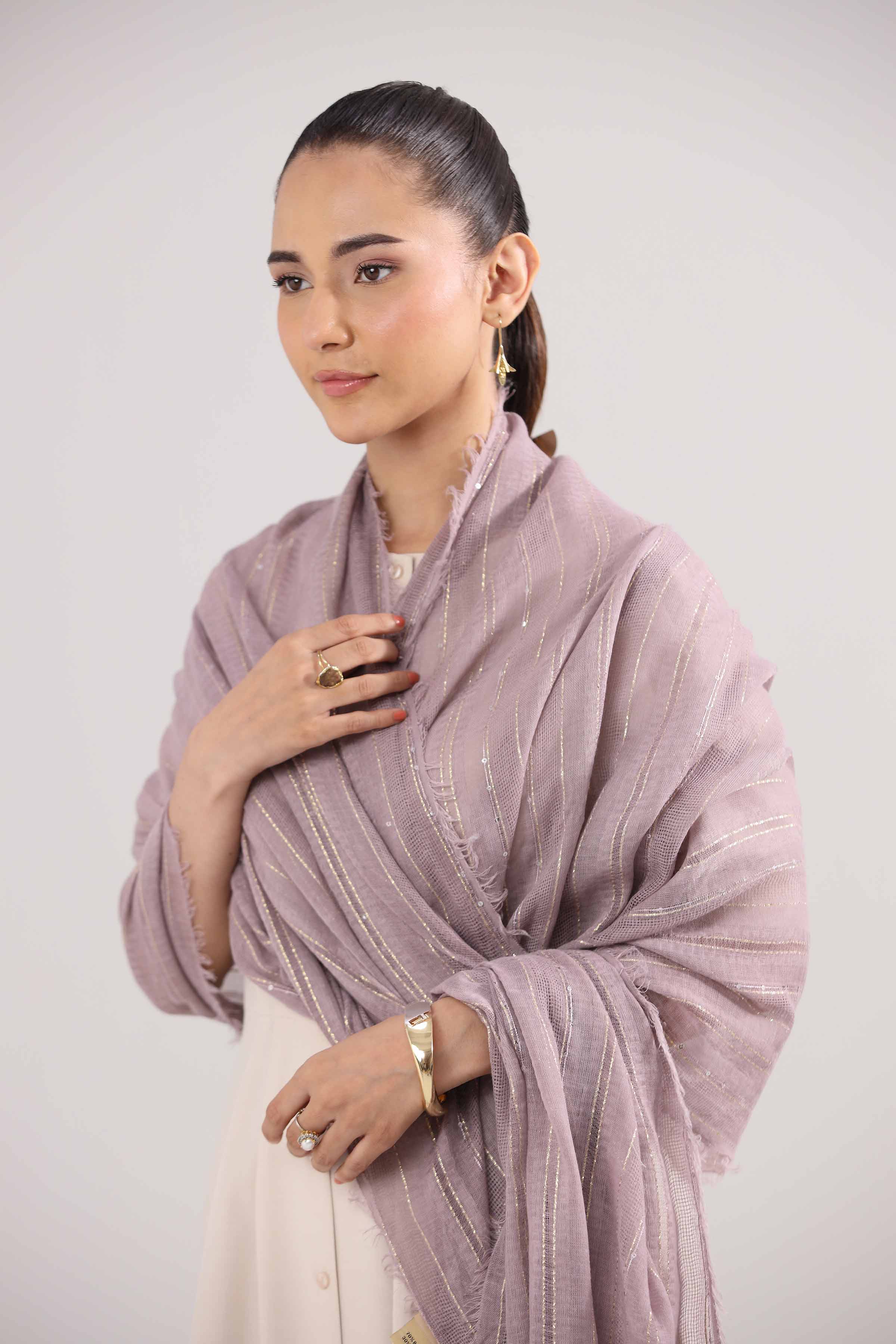 Dark Purple Women Scarf-442402109 for Women – Scarf Collection | Nishat | Shop Online