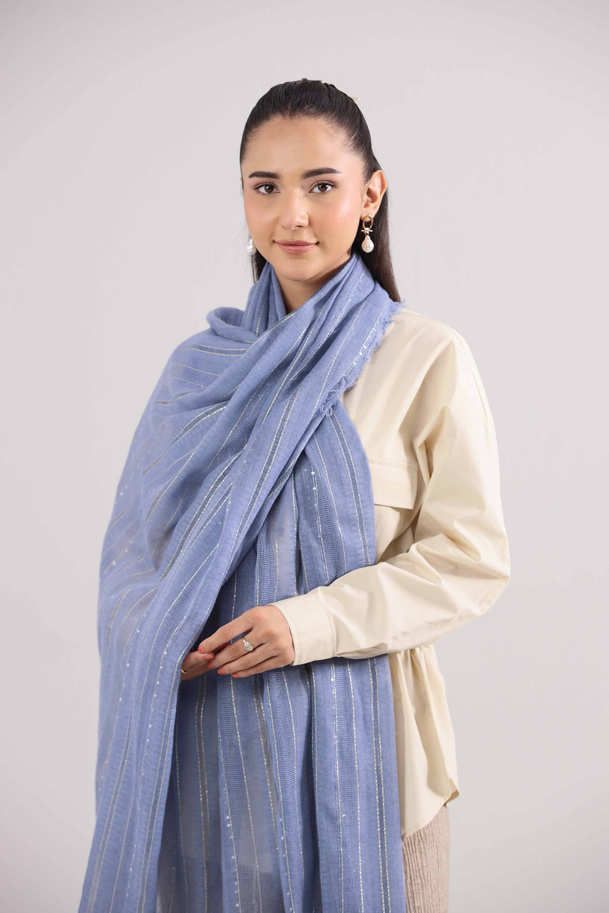 Navy Women Scarf-442402121 for Women – Scarf Collection | Nishat | Shop Online