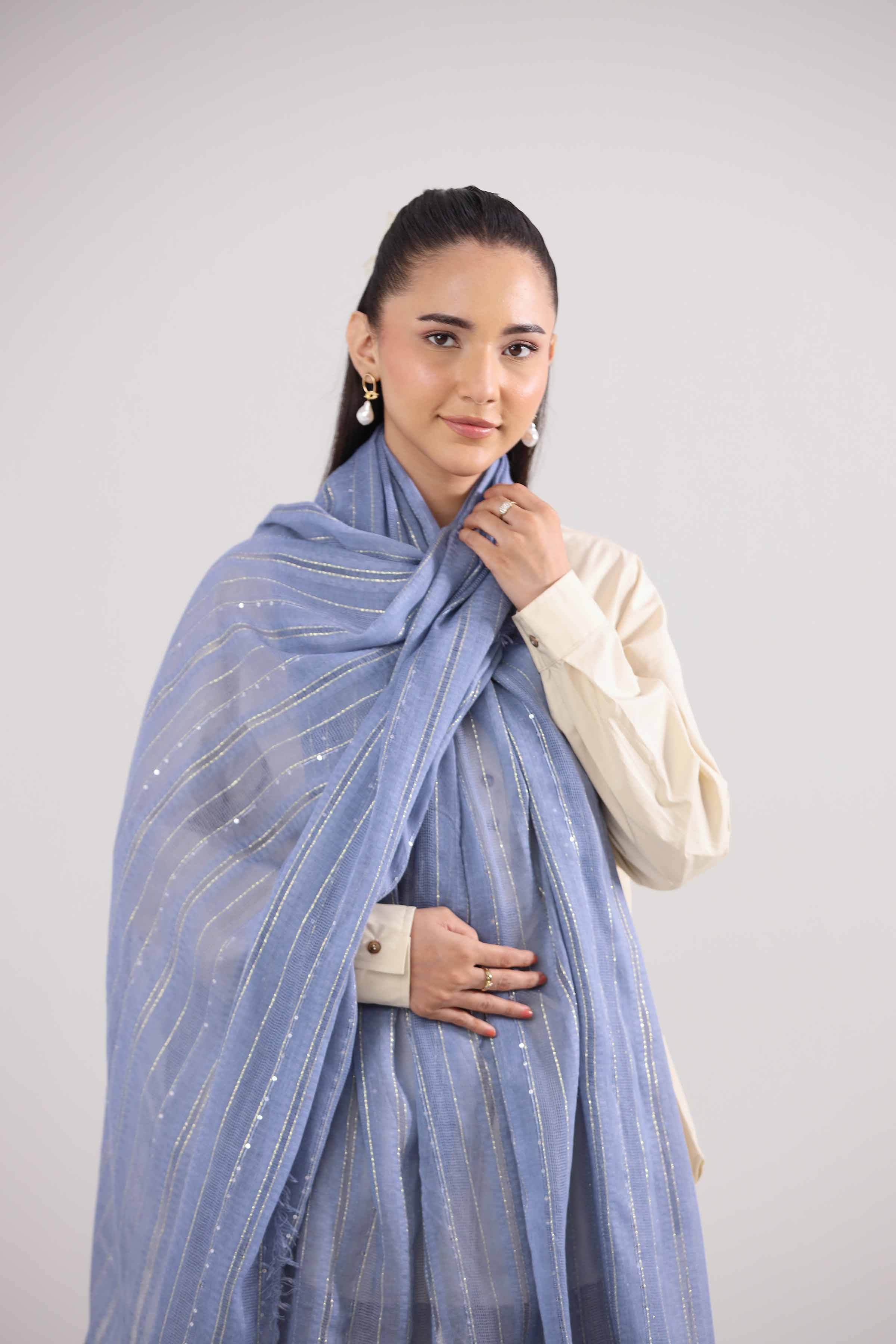 Navy Women Scarf-442402121 for Women – Scarf Collection | Nishat | Shop Online
