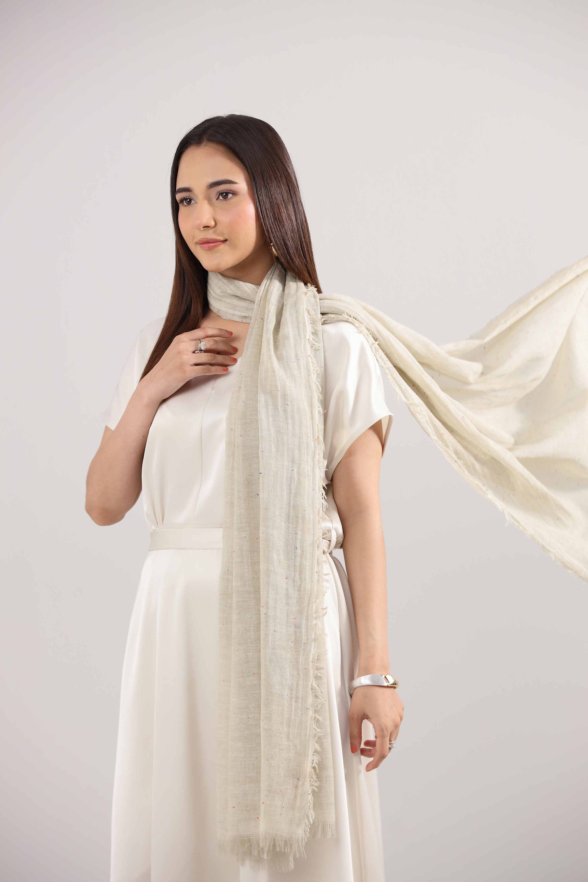 Light Yellow Women Scarf-442412102 for Women – Scarf Collection | Nishat | Shop Online