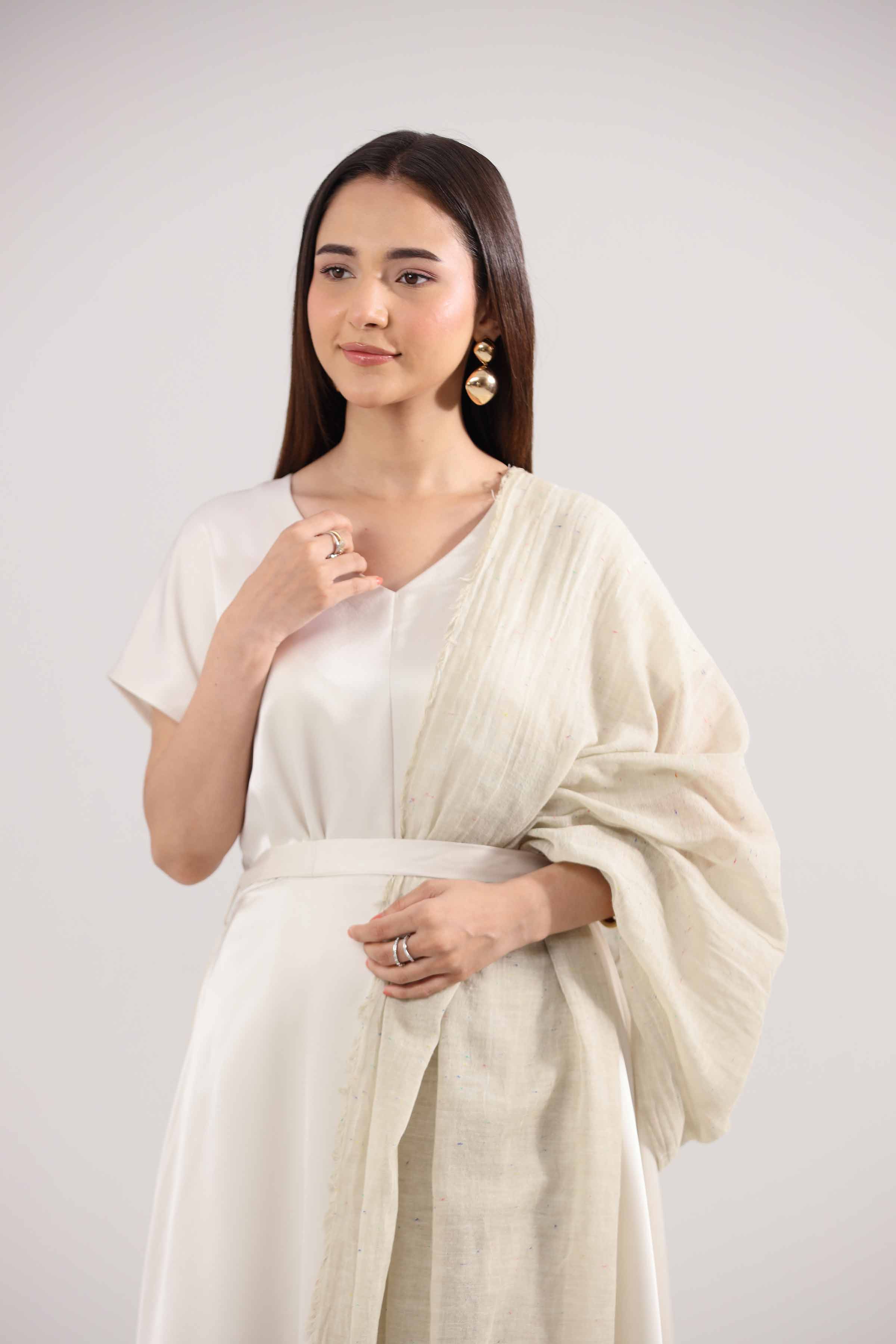 Light Yellow Women Scarf-442412102 for Women – Scarf Collection | Nishat | Shop Online