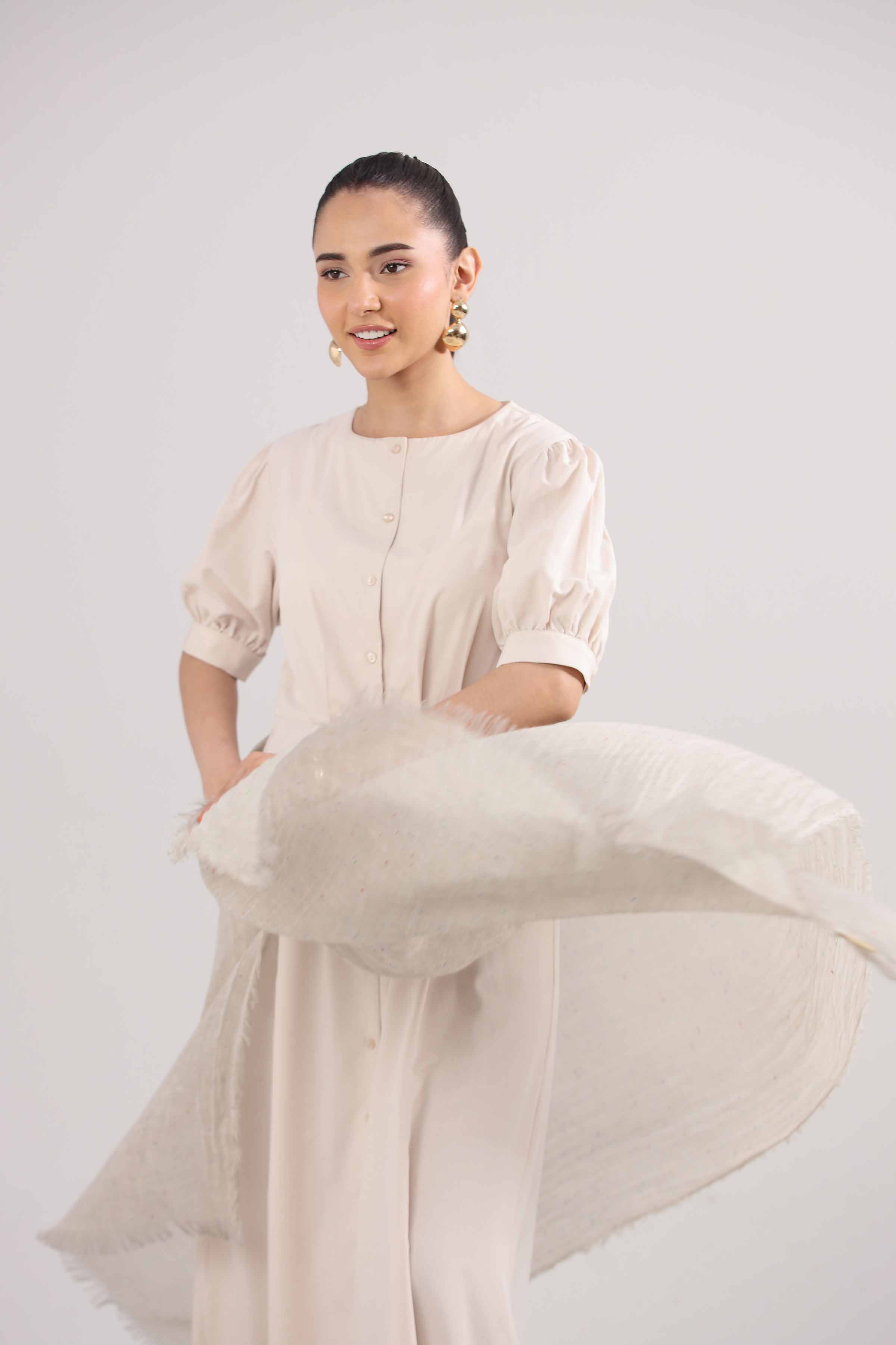 Grey Women Scarf-442412111 for Women – Scarf Collection | Nishat | Shop Online