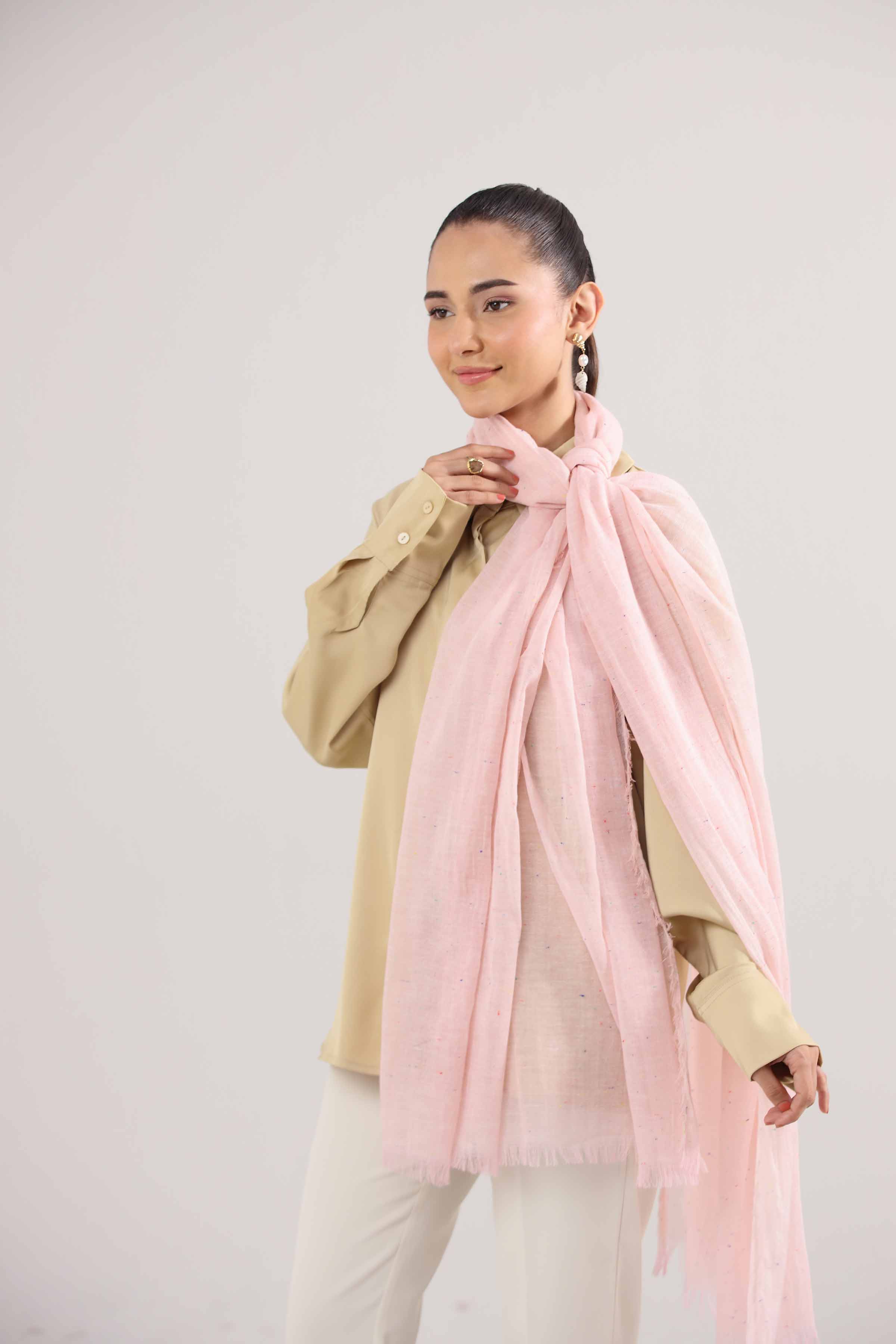 Light Pink Women Scarf-442412114 for Women – Scarf Collection | Nishat | Shop Online