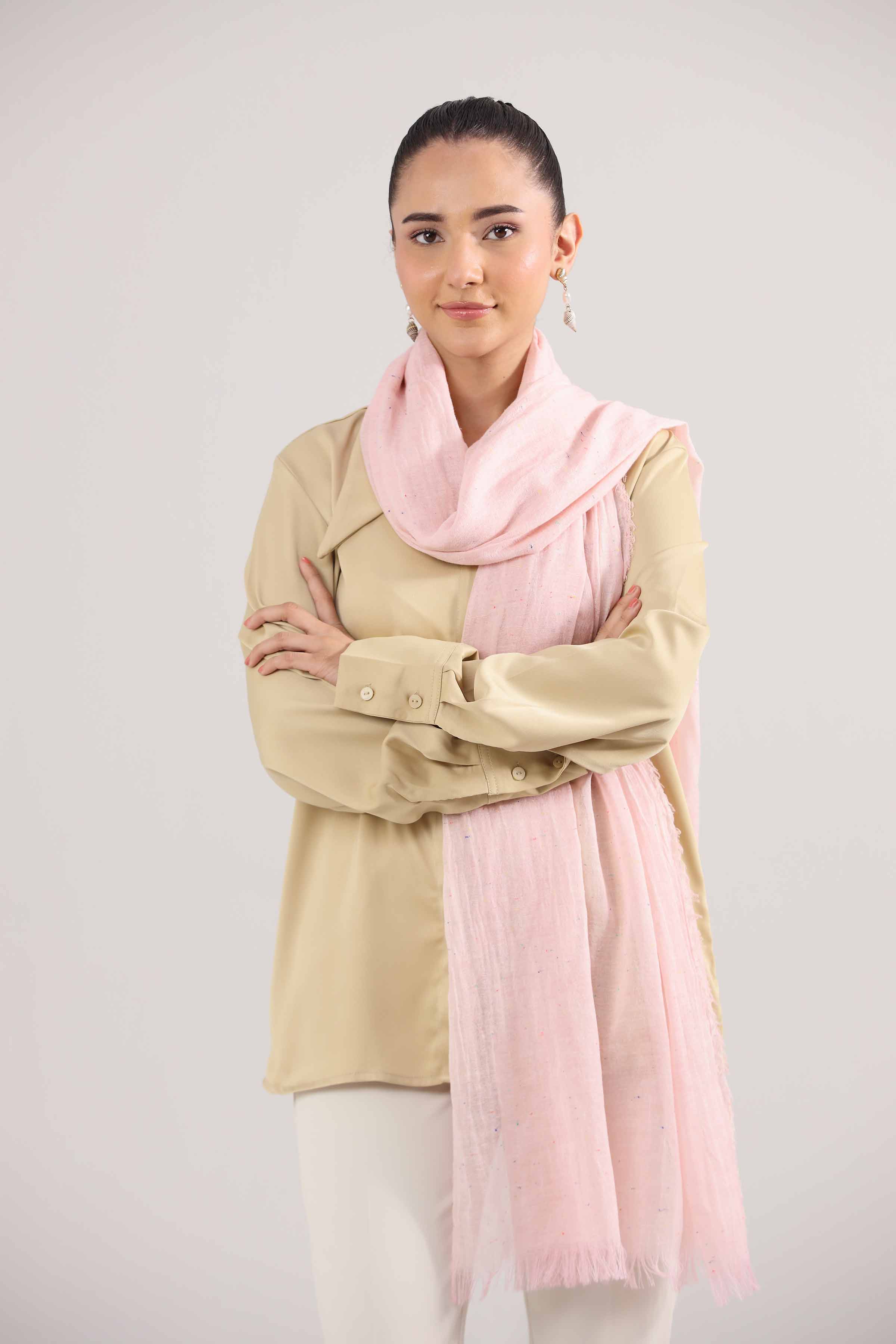 Light Pink Women Scarf-442412114 for Women – Scarf Collection | Nishat | Shop Online