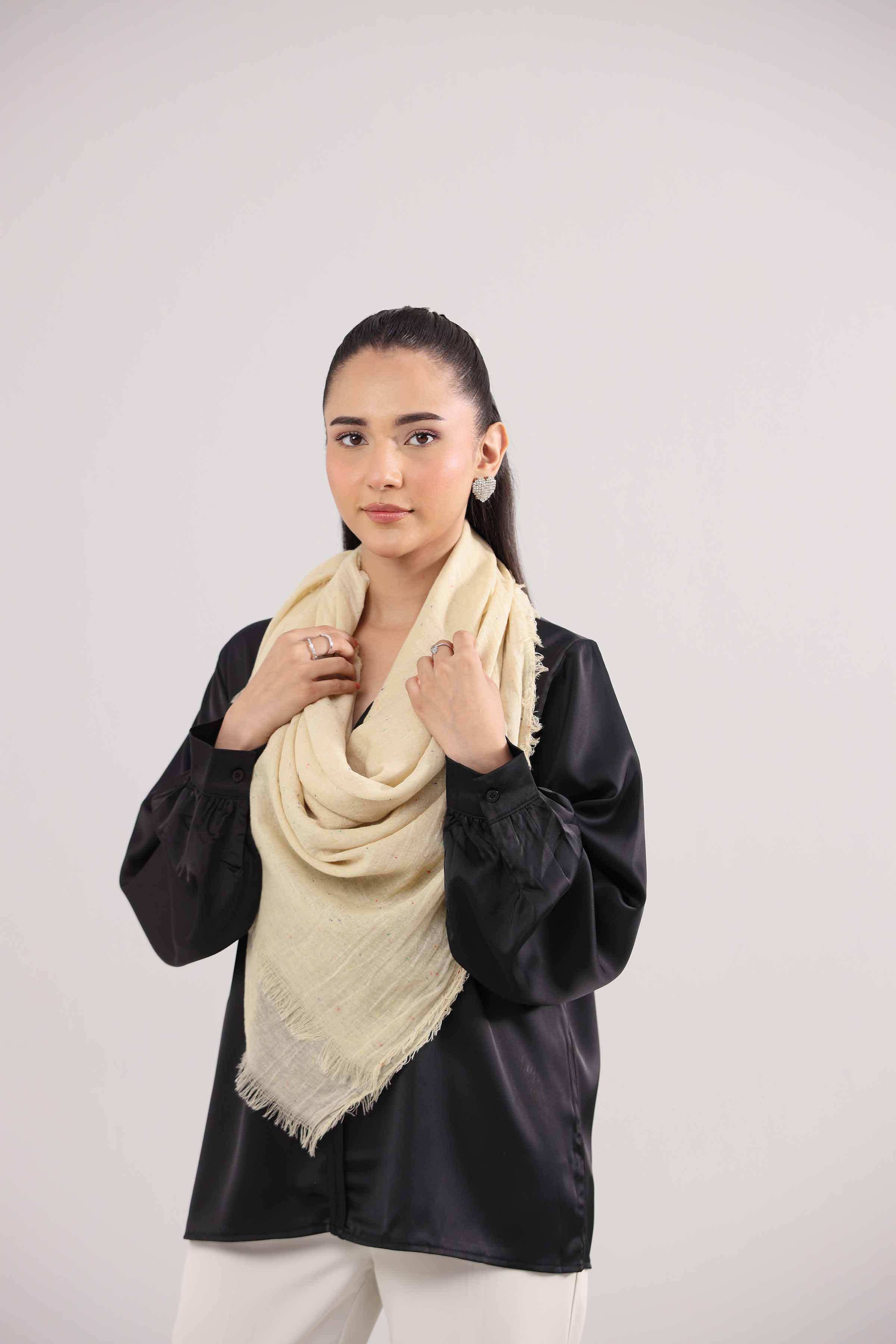 Beige Women Scarf-442412118 for Women – Scarf Collection | Nishat | Shop Online