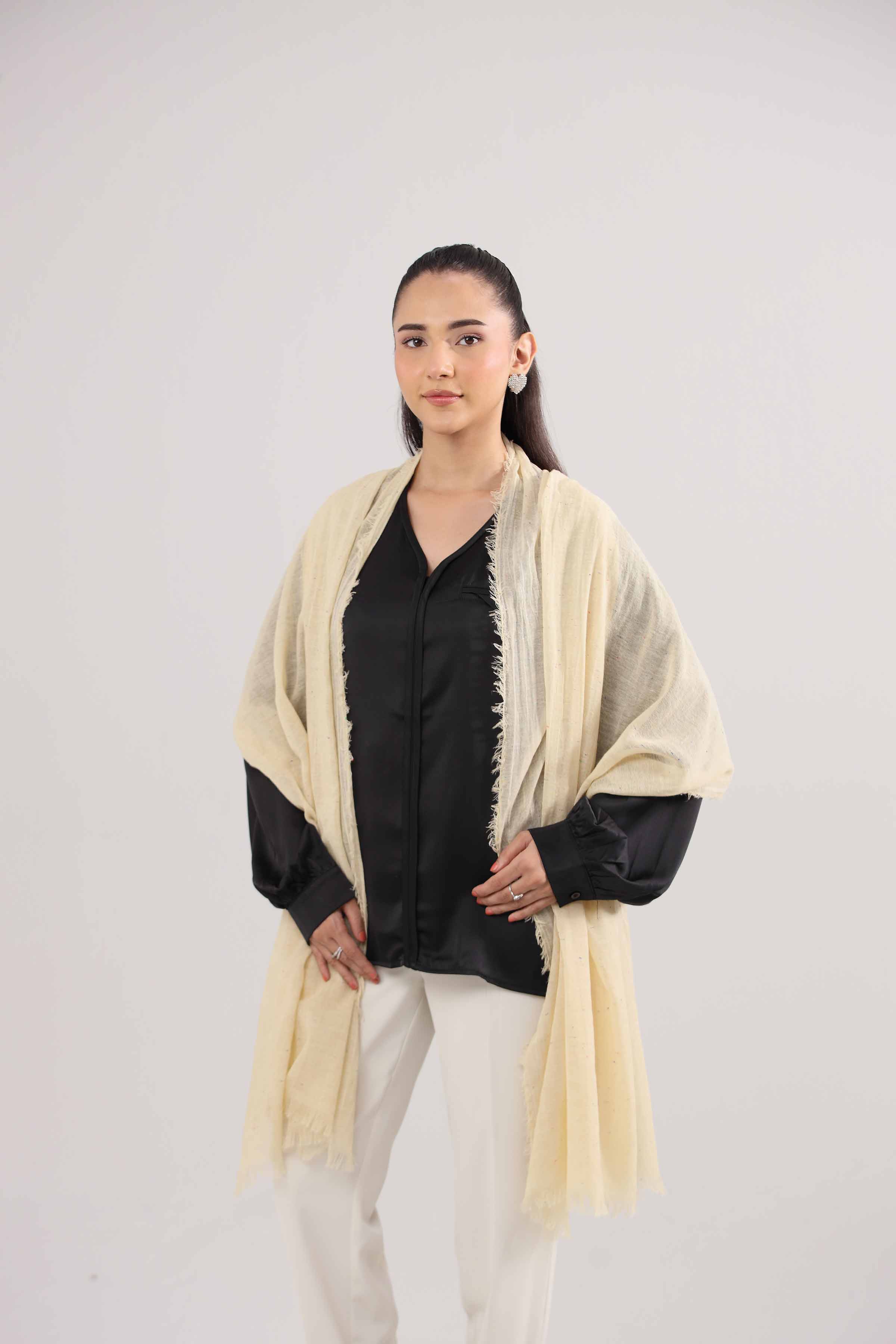Beige Women Scarf-442412118 for Women – Scarf Collection | Nishat | Shop Online