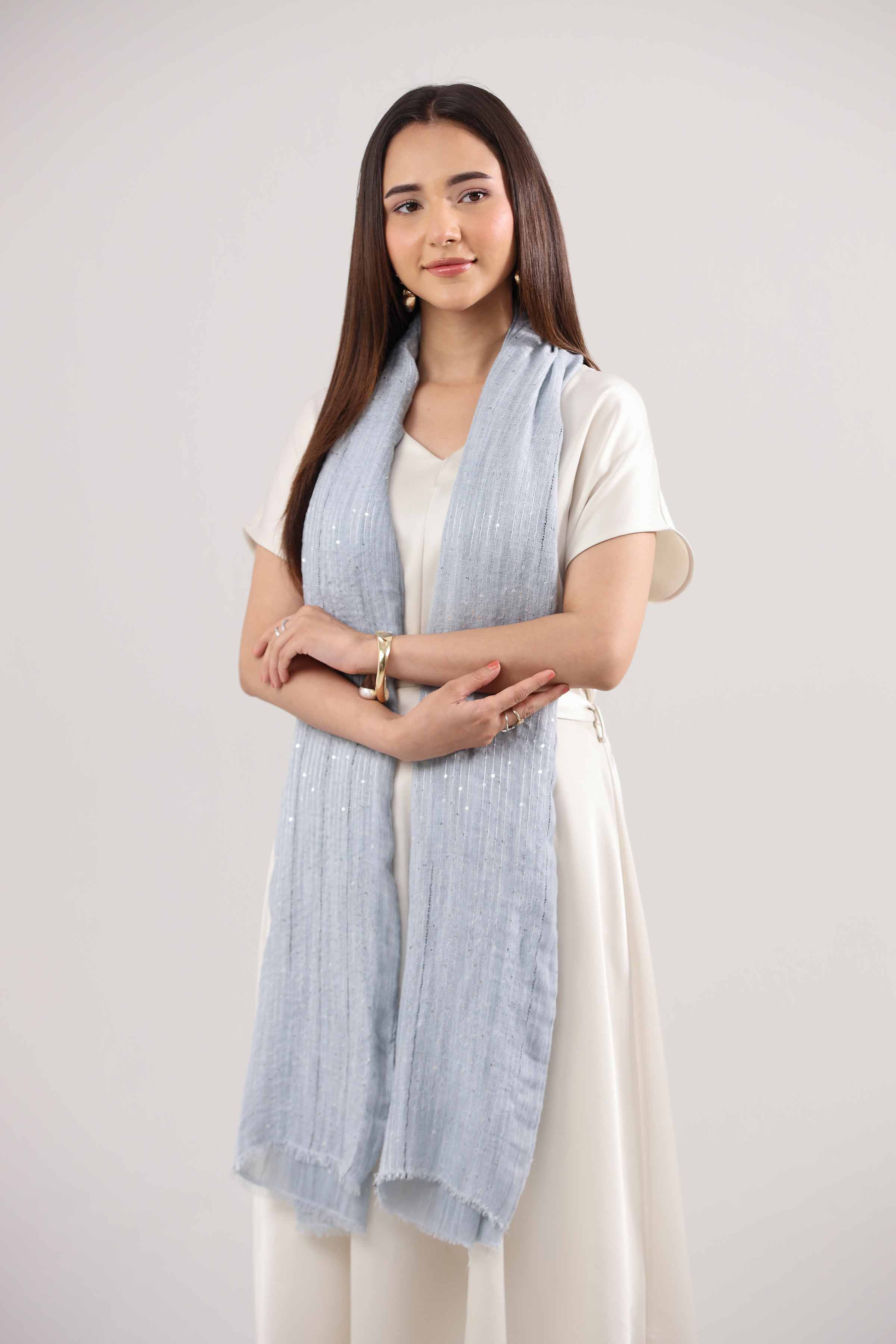 Blue Women Scarf-442422108 for Women – Scarf Collection | Nishat | Shop Online