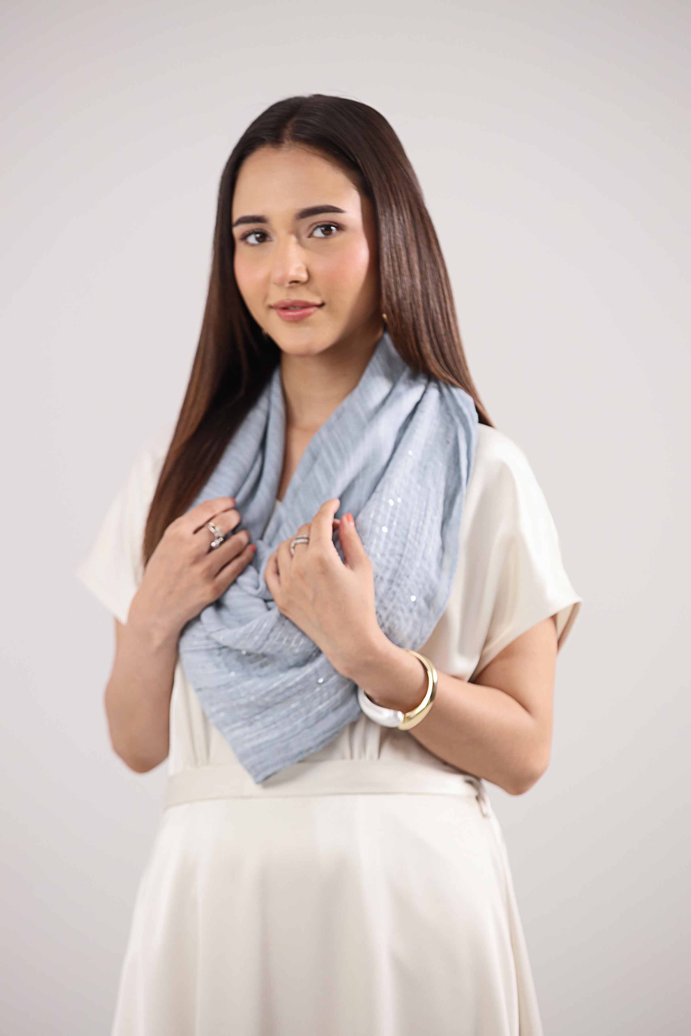 Blue Women Scarf-442422108 for Women – Scarf Collection | Nishat | Shop Online