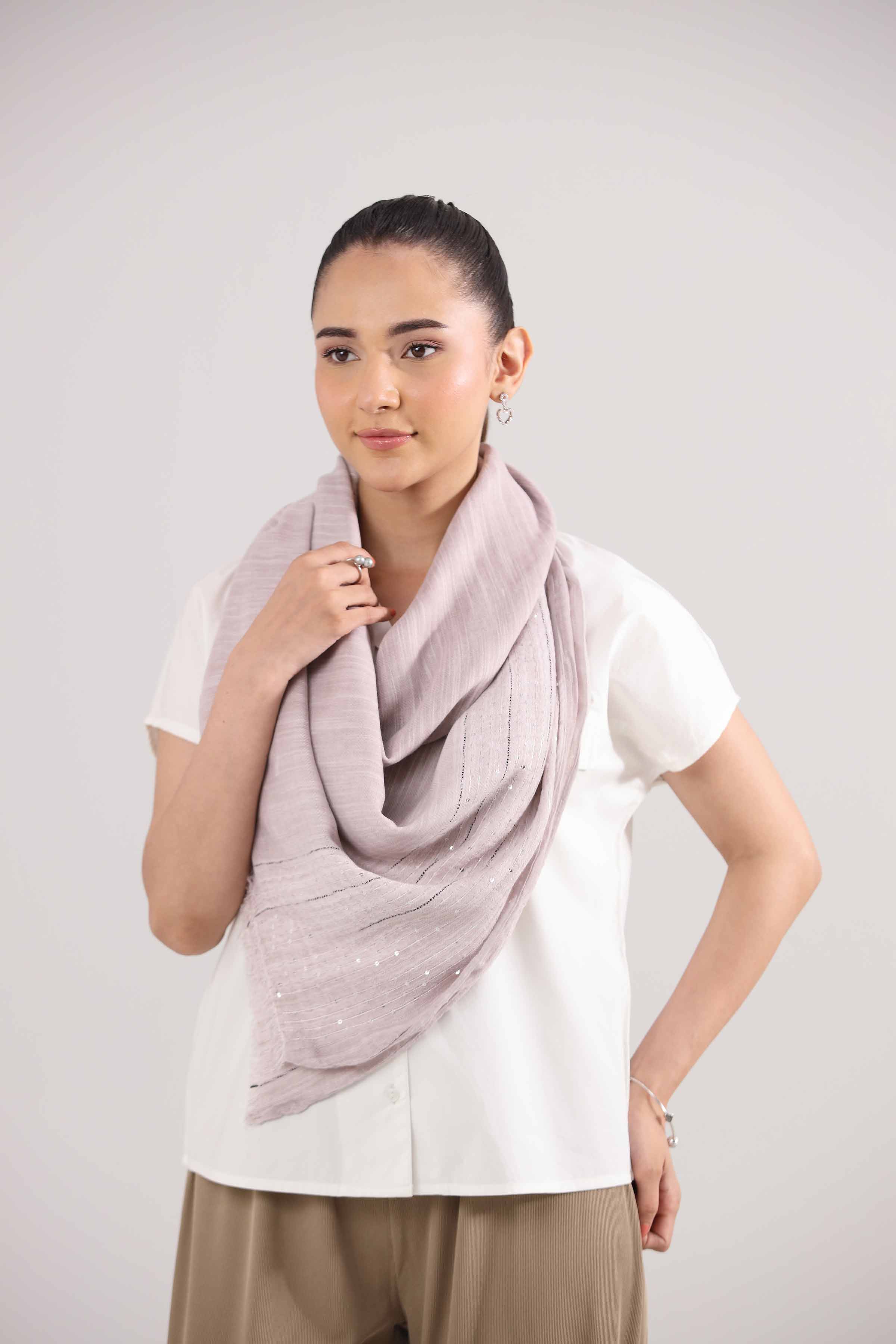 Purple Women Scarf-442422109 for Women – Scarf Collection | Nishat | Shop Online