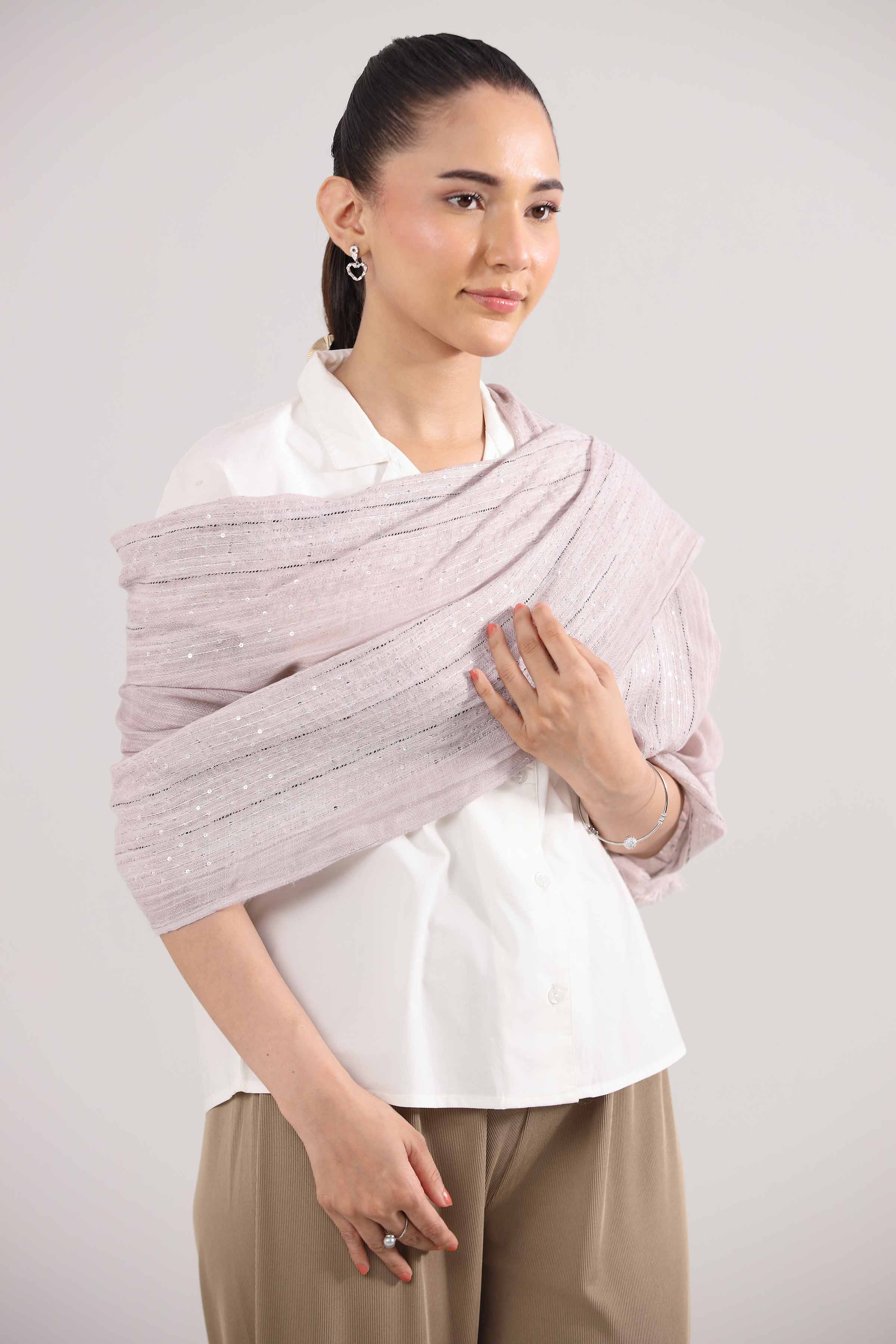 Purple Women Scarf-442422109 for Women – Scarf Collection | Nishat | Shop Online