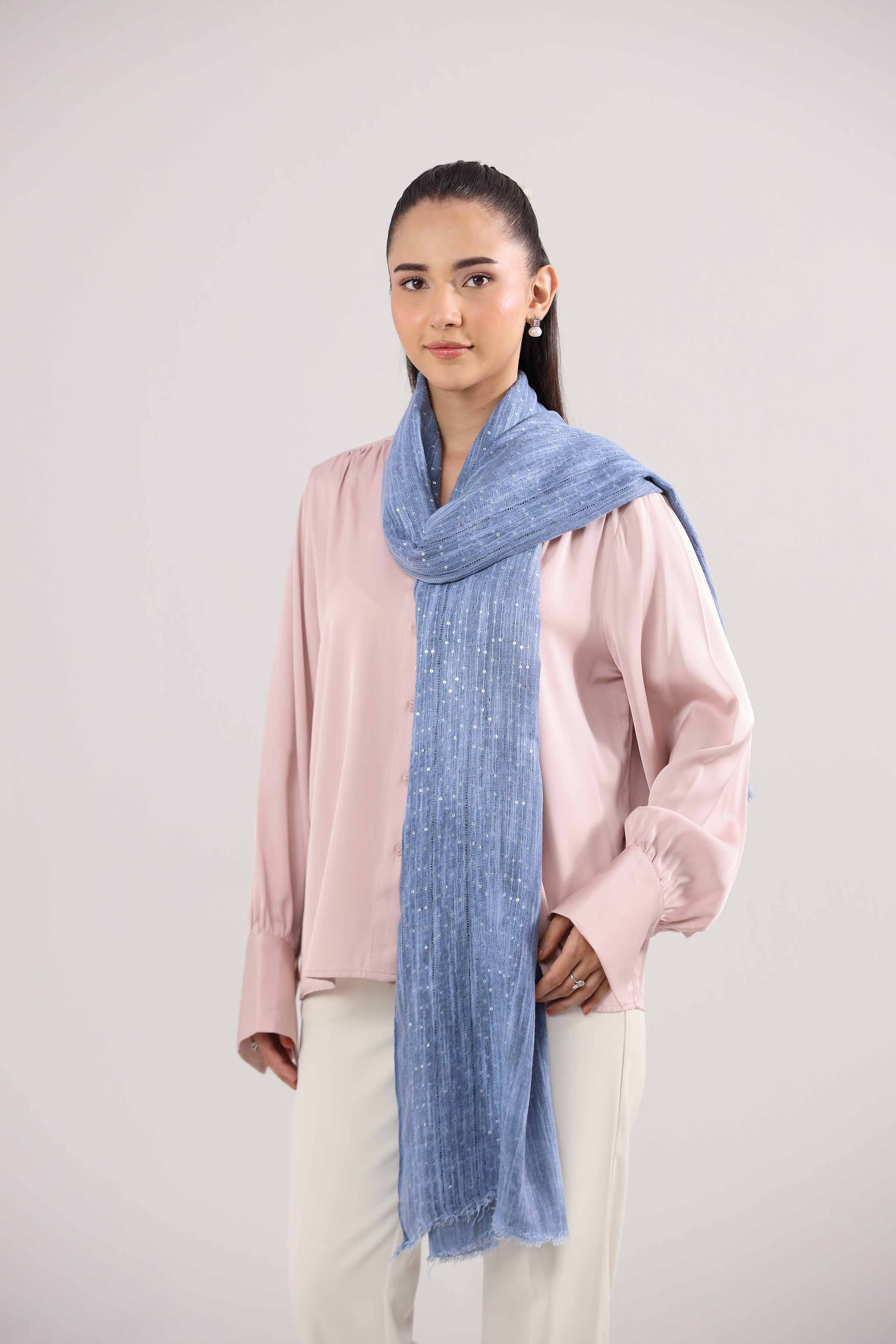 Navy Women Scarf-442422121 for Women – Scarf Collection | Nishat | Shop Online