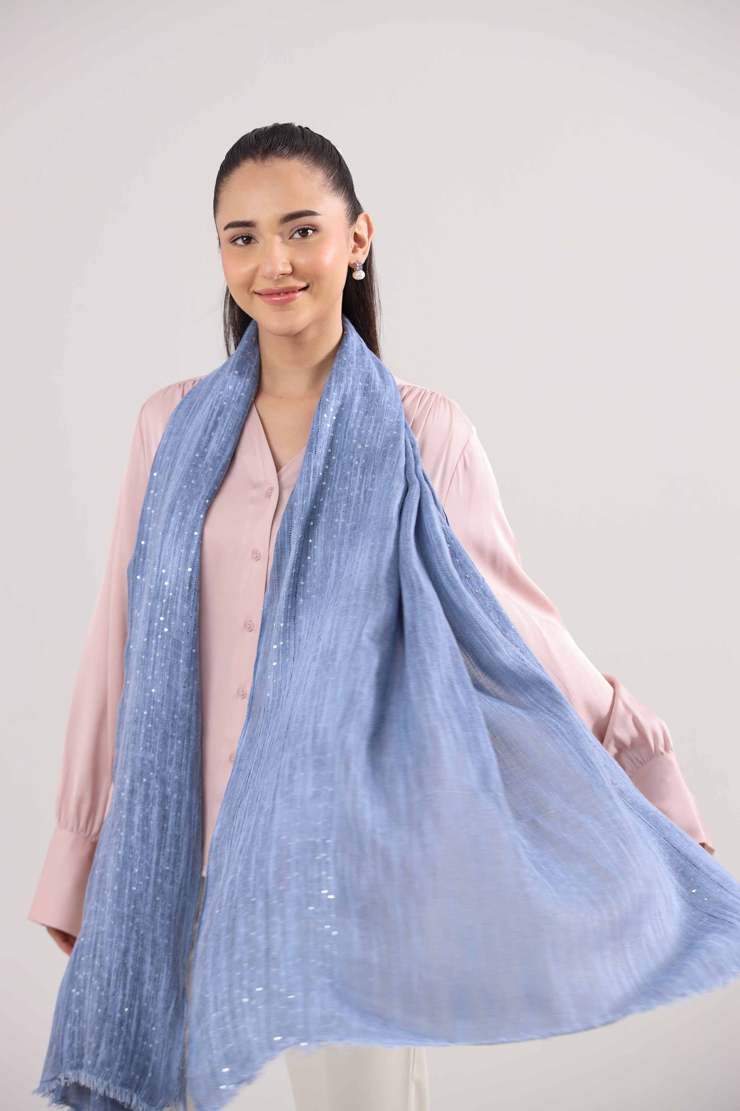 Navy Women Scarf-442422121 for Women – Scarf Collection | Nishat | Shop Online