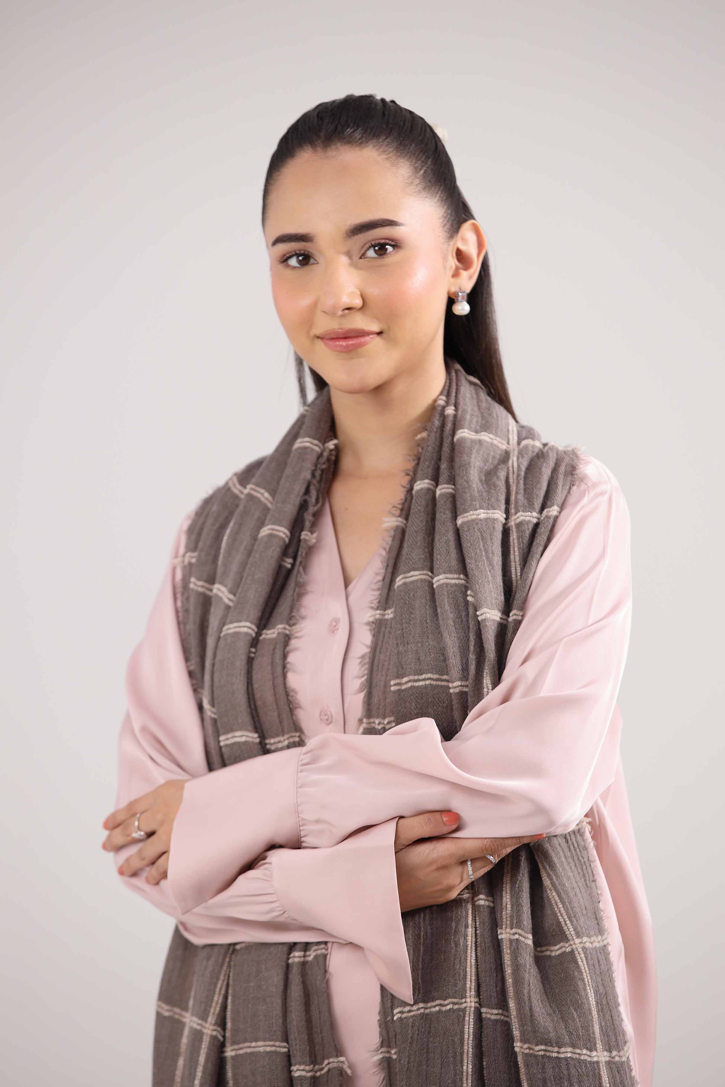 Light Pink Women Scarf-442432114 for Women – Scarf Collection | Nishat | Shop Online