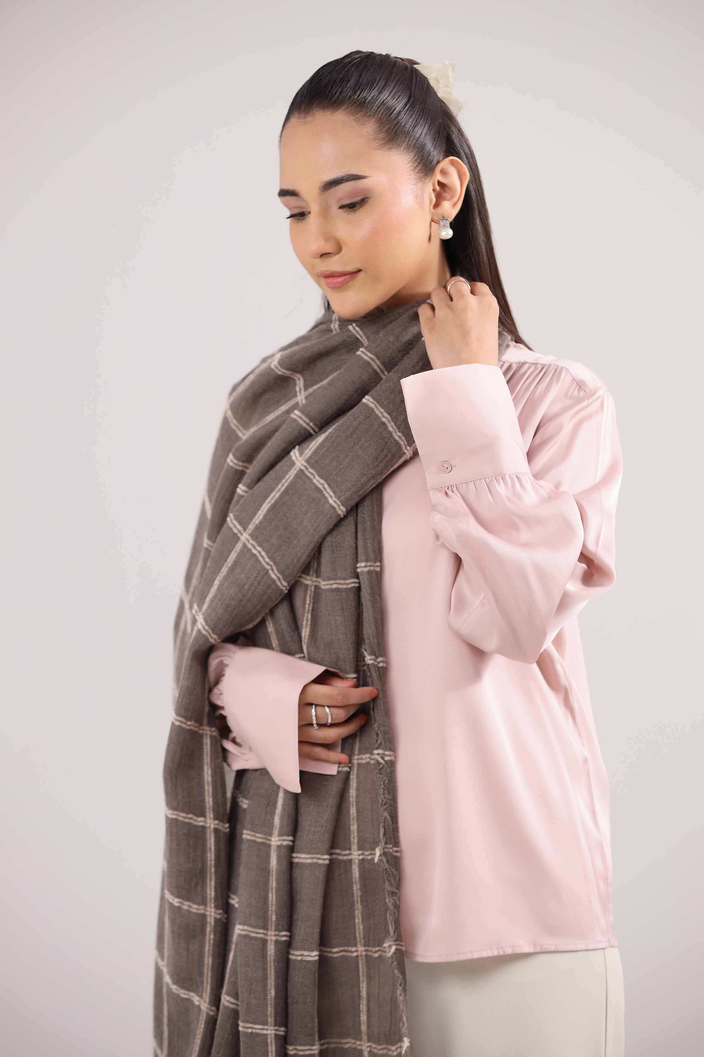 Light Pink Women Scarf-442432114 for Women – Scarf Collection | Nishat | Shop Online