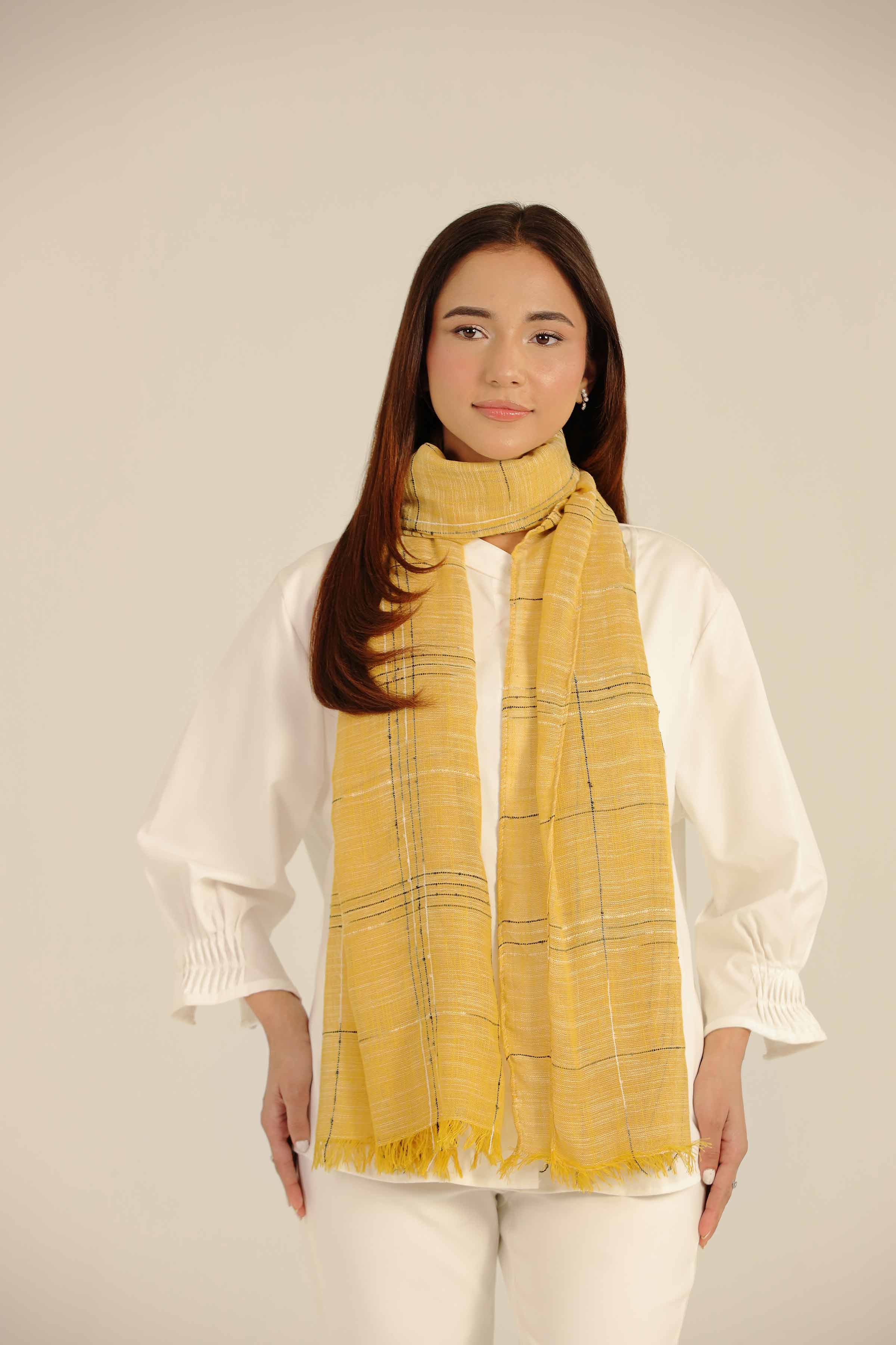 Yellow Women Scarf-442472102 for Women - Fashion Collection | Nishat | Shop Online