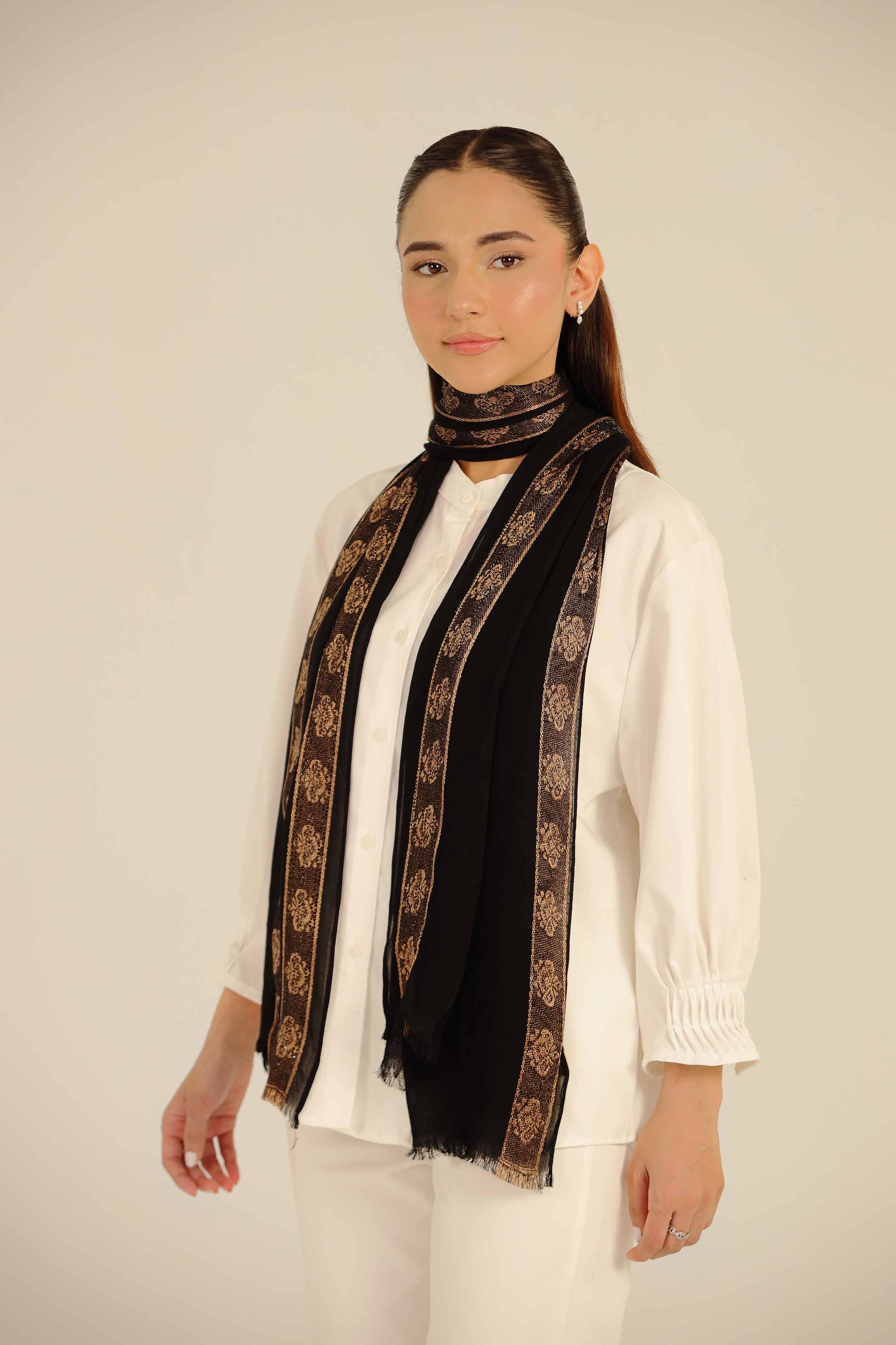 Black Women Scarf-442532103 for Women - Fashion Collection | Nishat | Shop Online