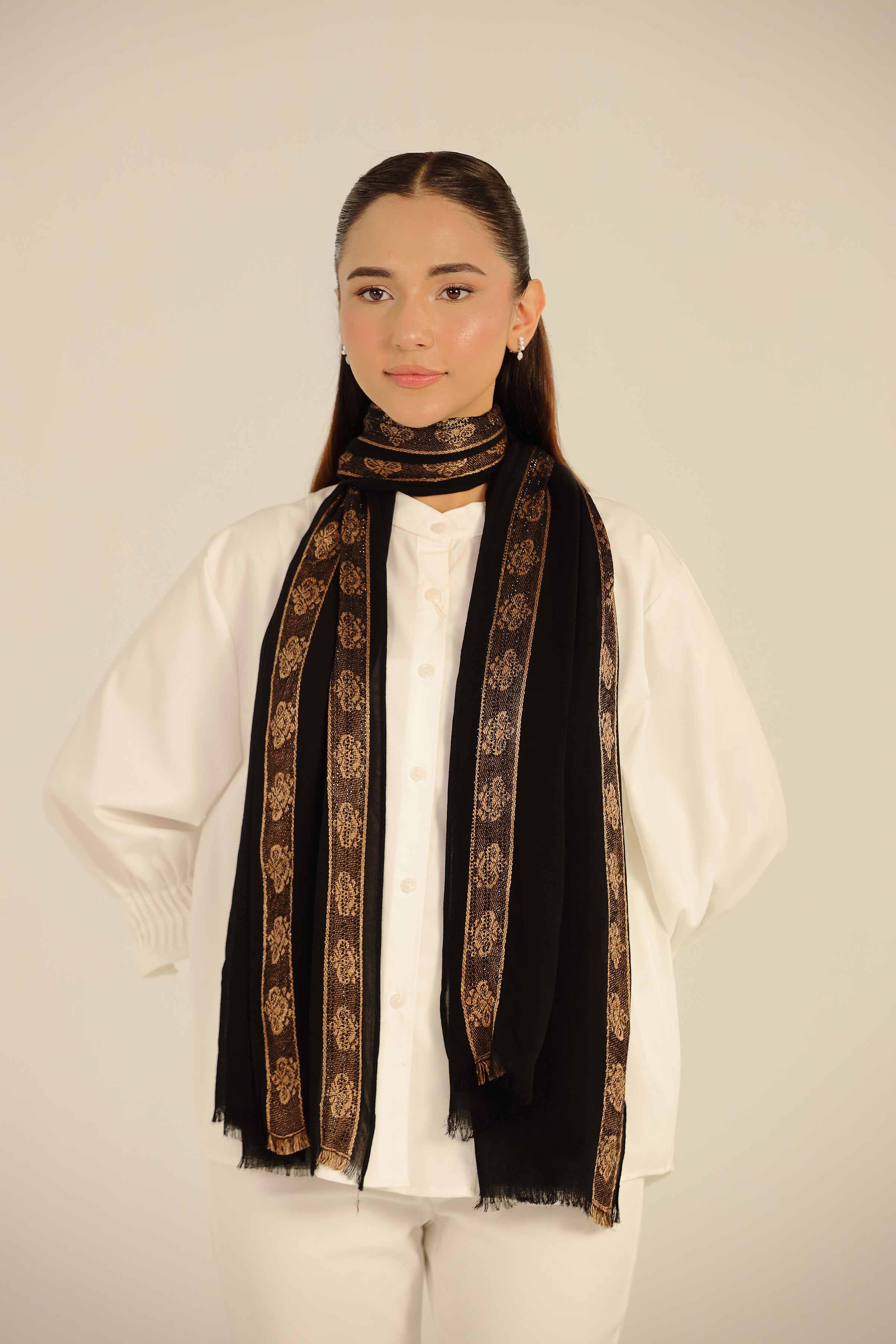 Black Women Scarf-442532103 for Women - Fashion Collection | Nishat | Shop Online