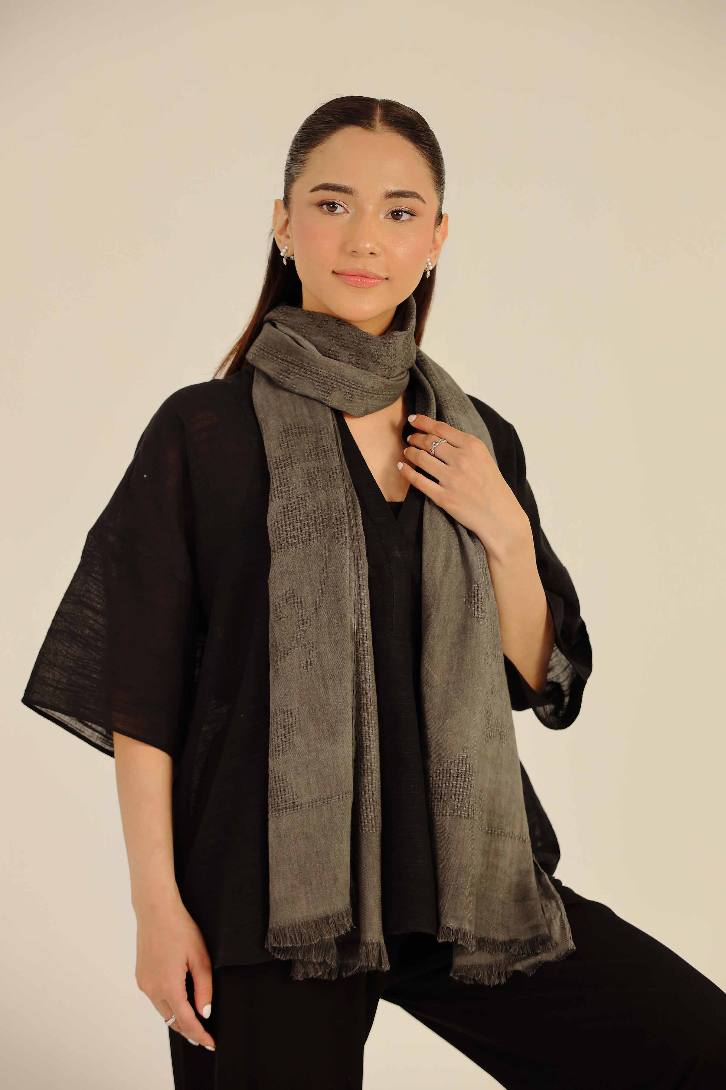 Black Women Scarf-442692103 for Women - Fashion Collection | Nishat | Shop Online