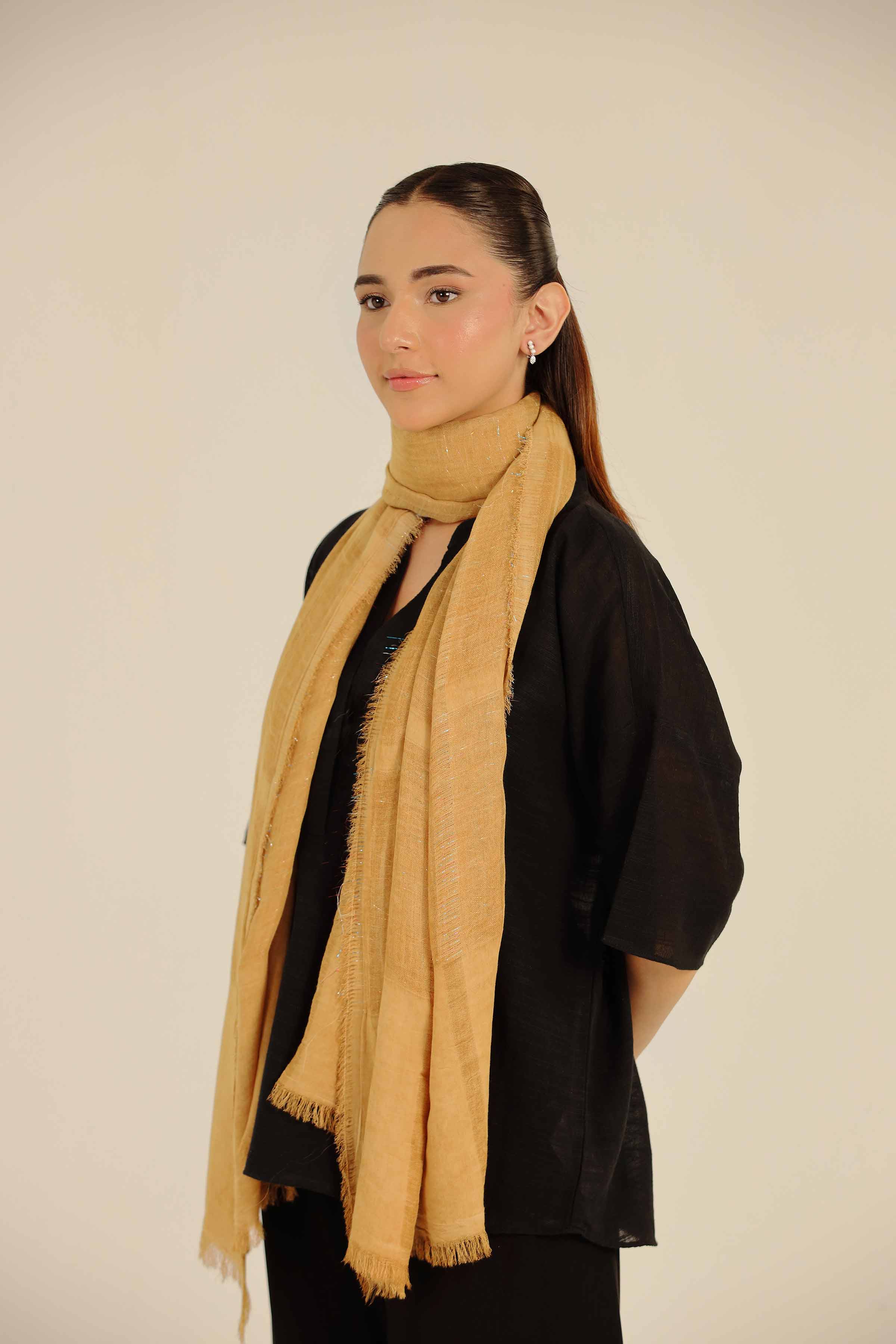 Tan Women Scarf-442712126 for Women - Fashion Collection | Nishat | Shop Online