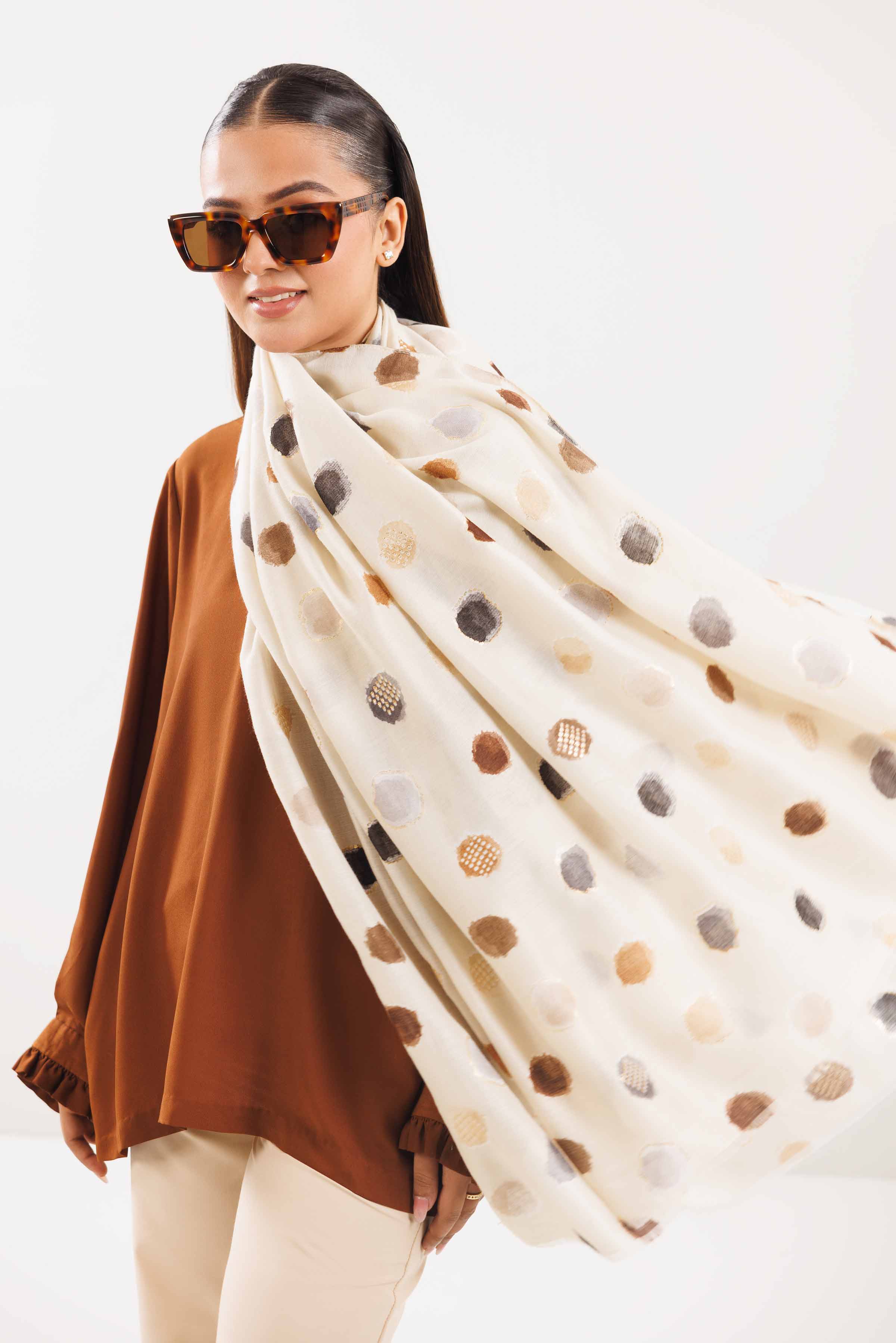 Offwhite Women Scarf-442742107 for Women – Scarf Collection | Nishat | Shop Online