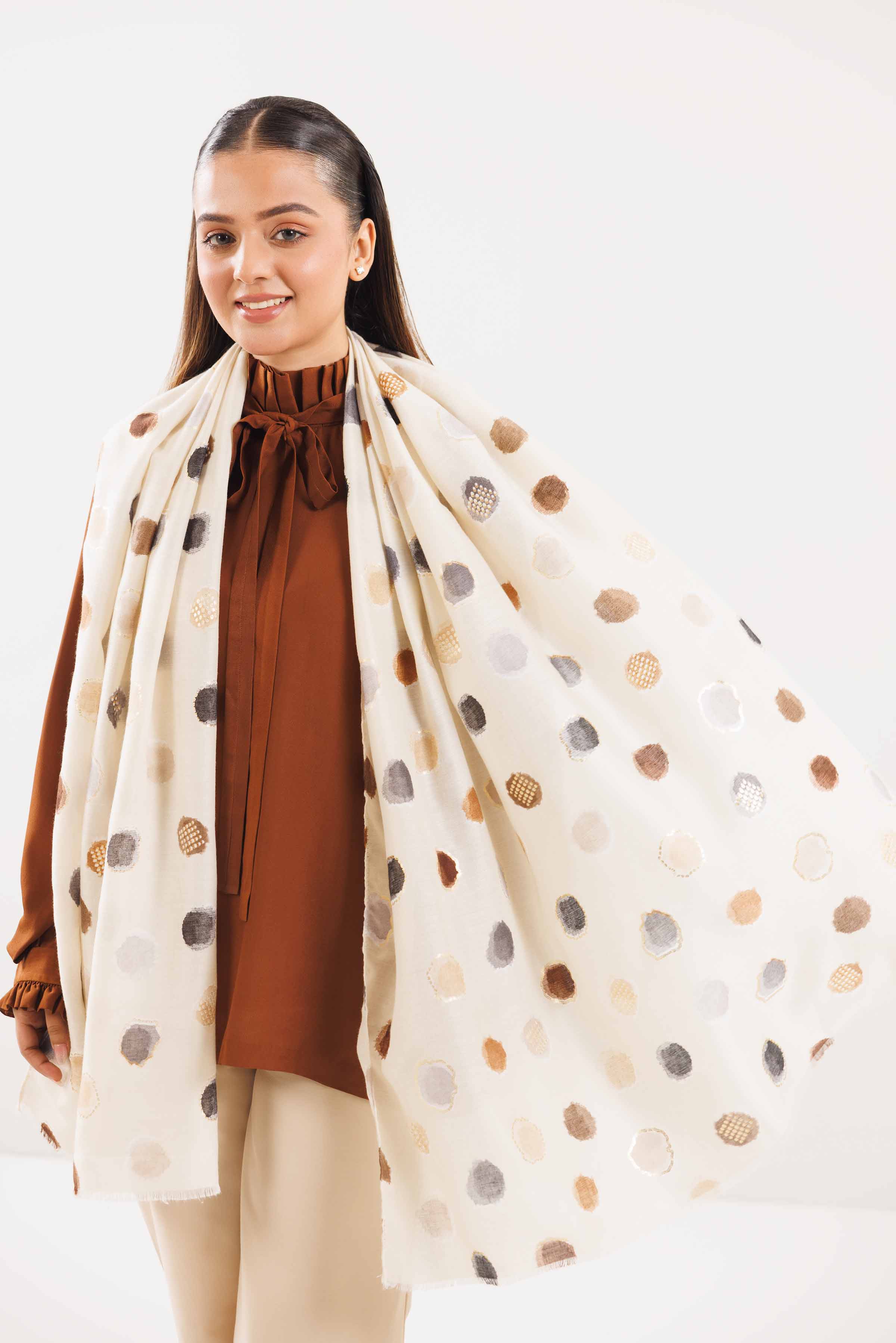 Offwhite Women Scarf-442742107 for Women – Scarf Collection | Nishat | Shop Online