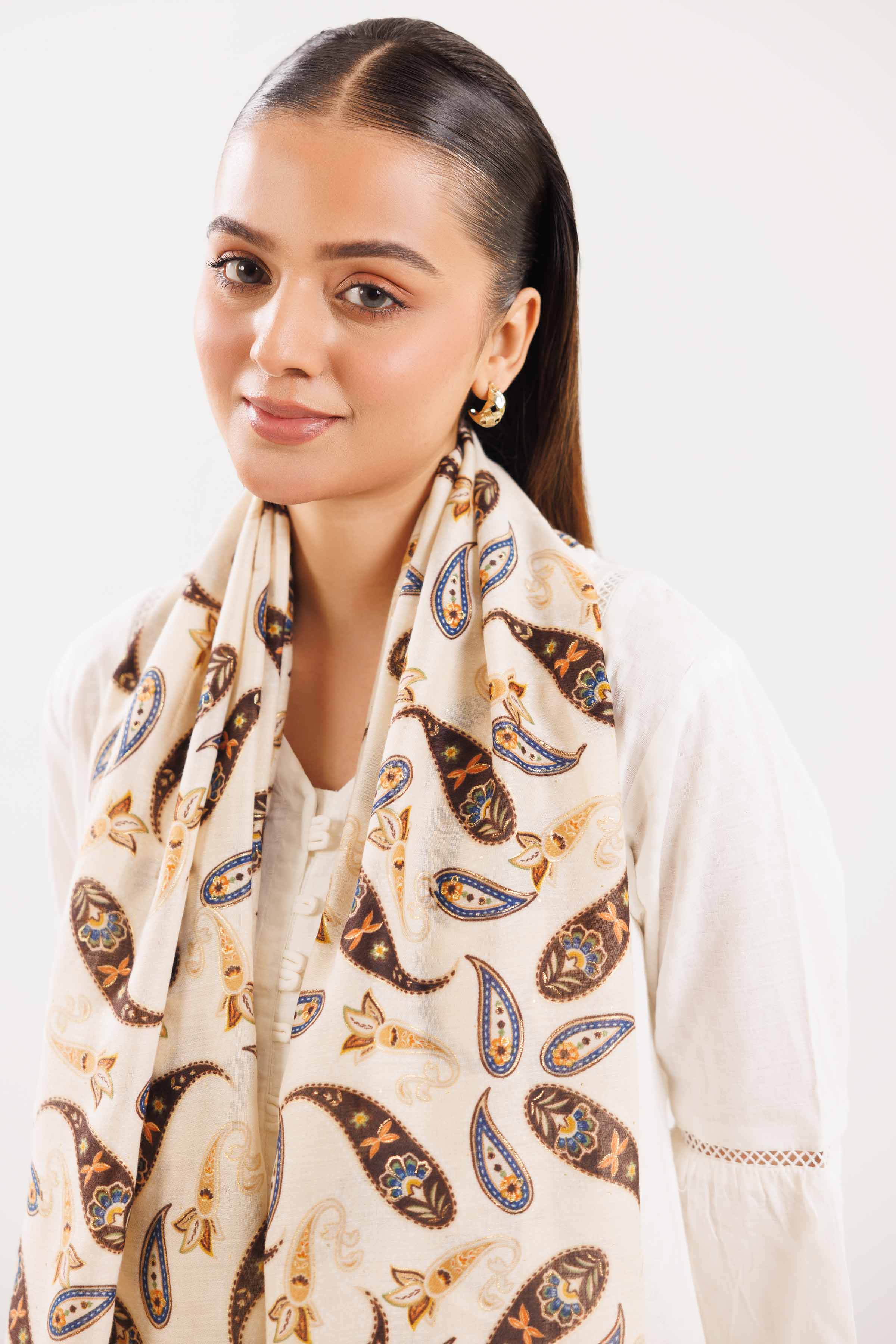 Offwhite Women Scarf-442752107 for Women – Scarf Collection | Nishat | Shop Online