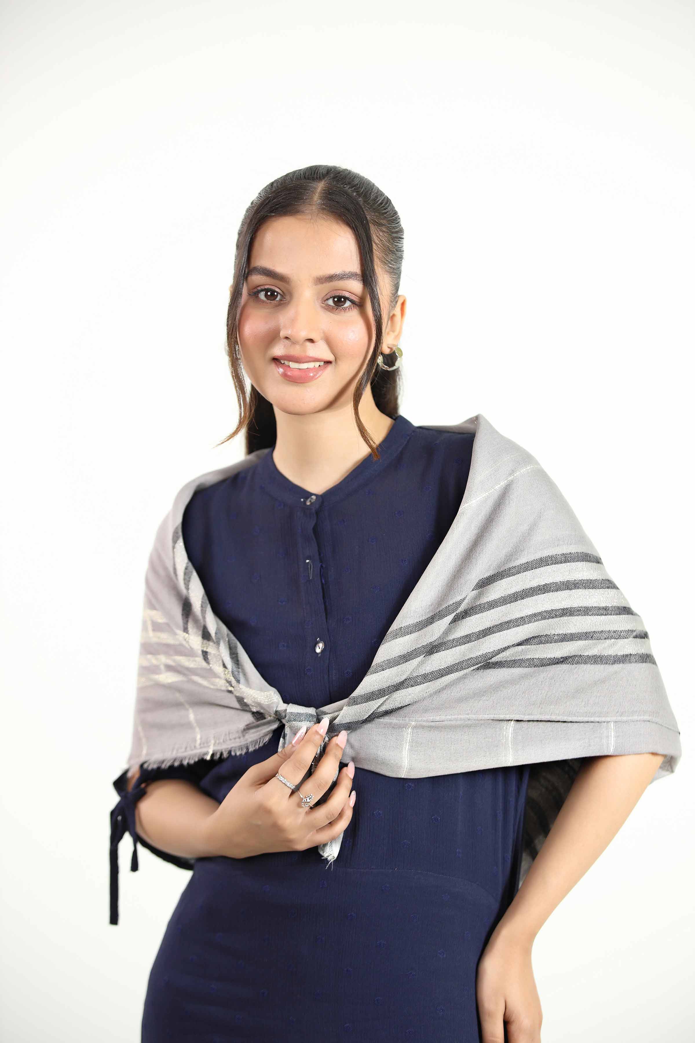 Grey Women Scarf-442762111 for Women - Fashion Collection | Nishat | Shop Online