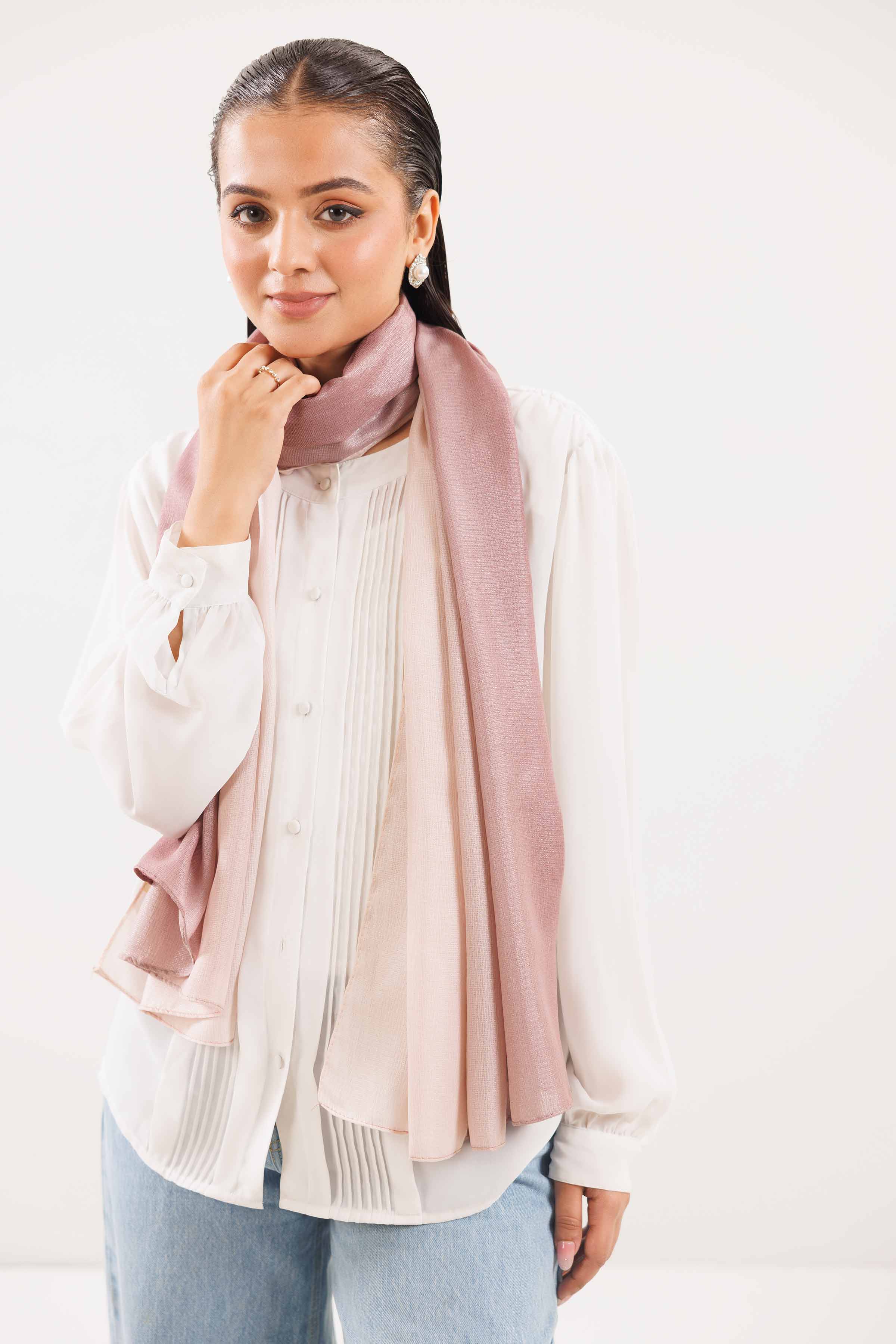 Peach Women Scarf-442772124 for Women – Scarf Collection | Nishat | Shop Online