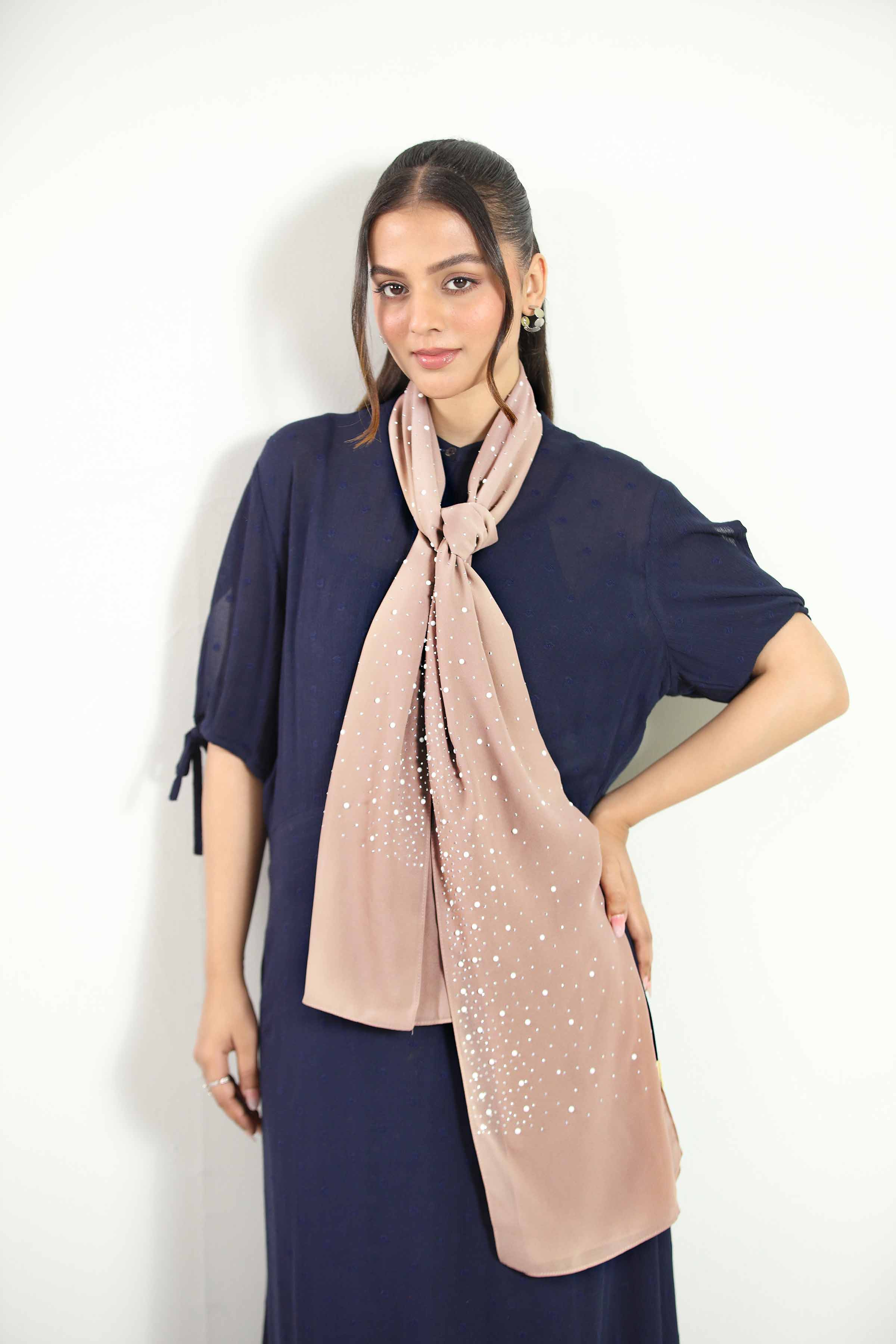 Khaki Women Scarf-442852130 for Women – Scarf Collection | Nishat | Shop Online