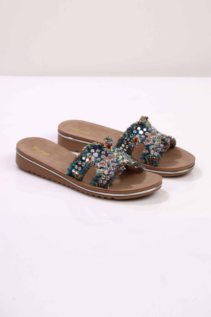 Blue Wedge-442932908 for Women - Shoes Collection | Nishat | Shop Online