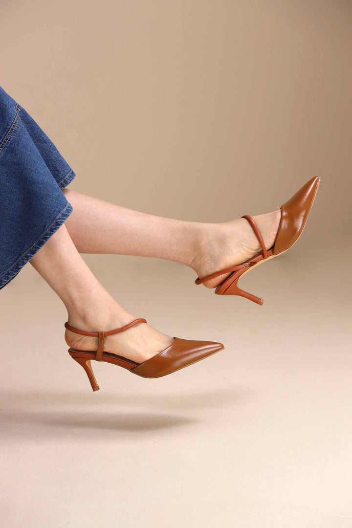 Camel Pumps Heels-442992929 -  for Women - Shoes Collection | Nishat | Shop Online