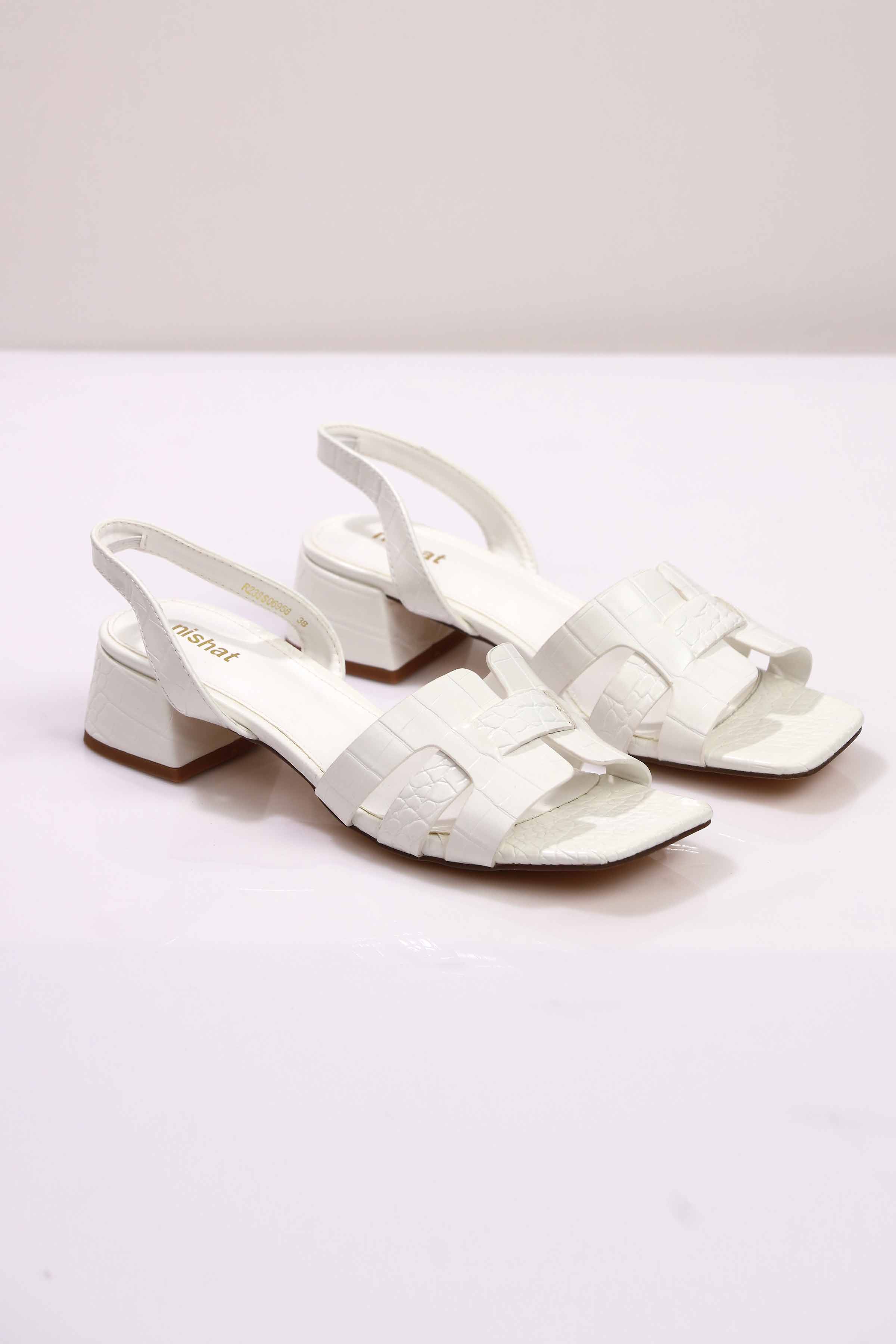 White Block Heels-443022912 for Women - Shoes Collection | Nishat | Shop Online