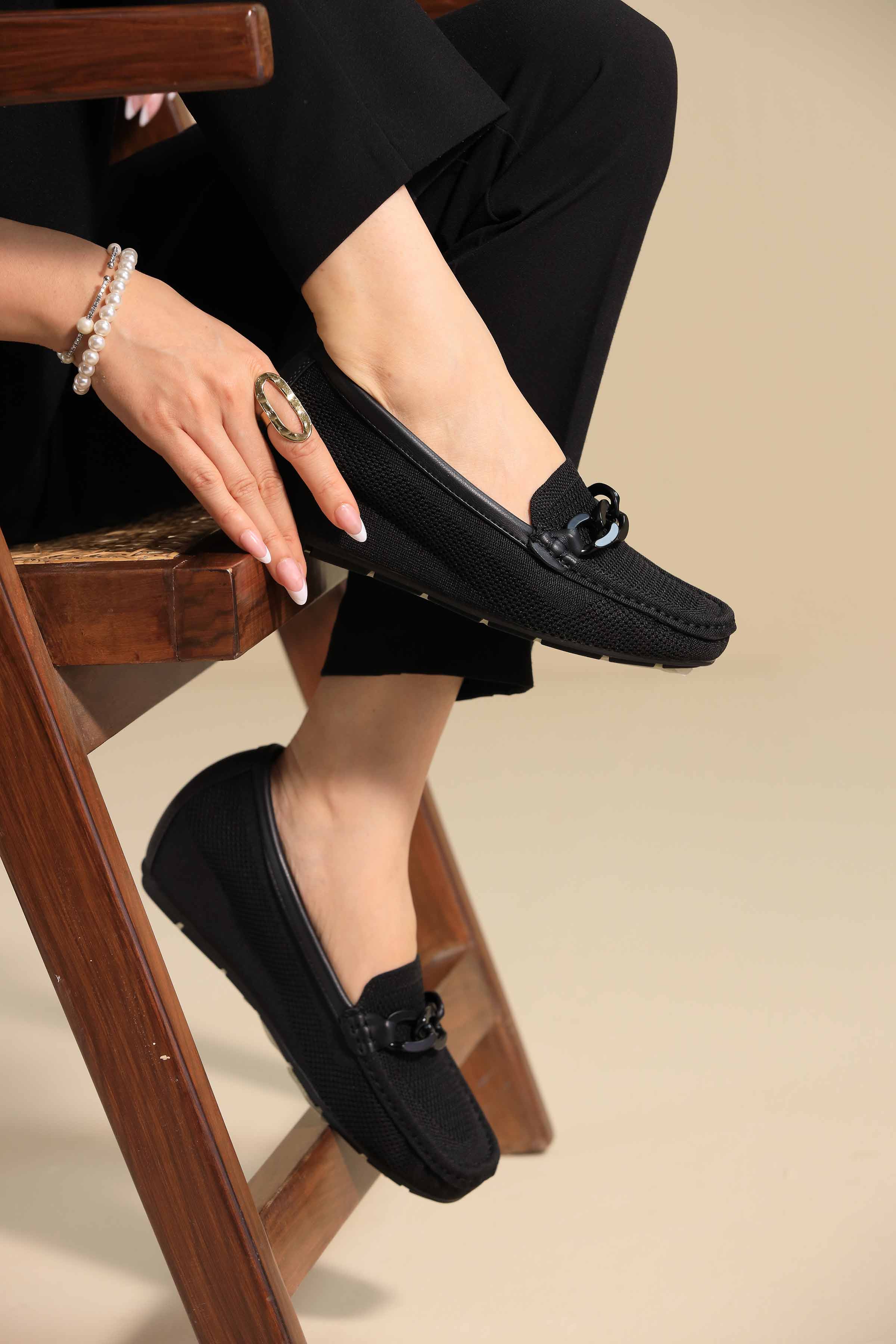 Black Loafers-443062903 -  for Women - Shoes Collection | Nishat | Shop Online