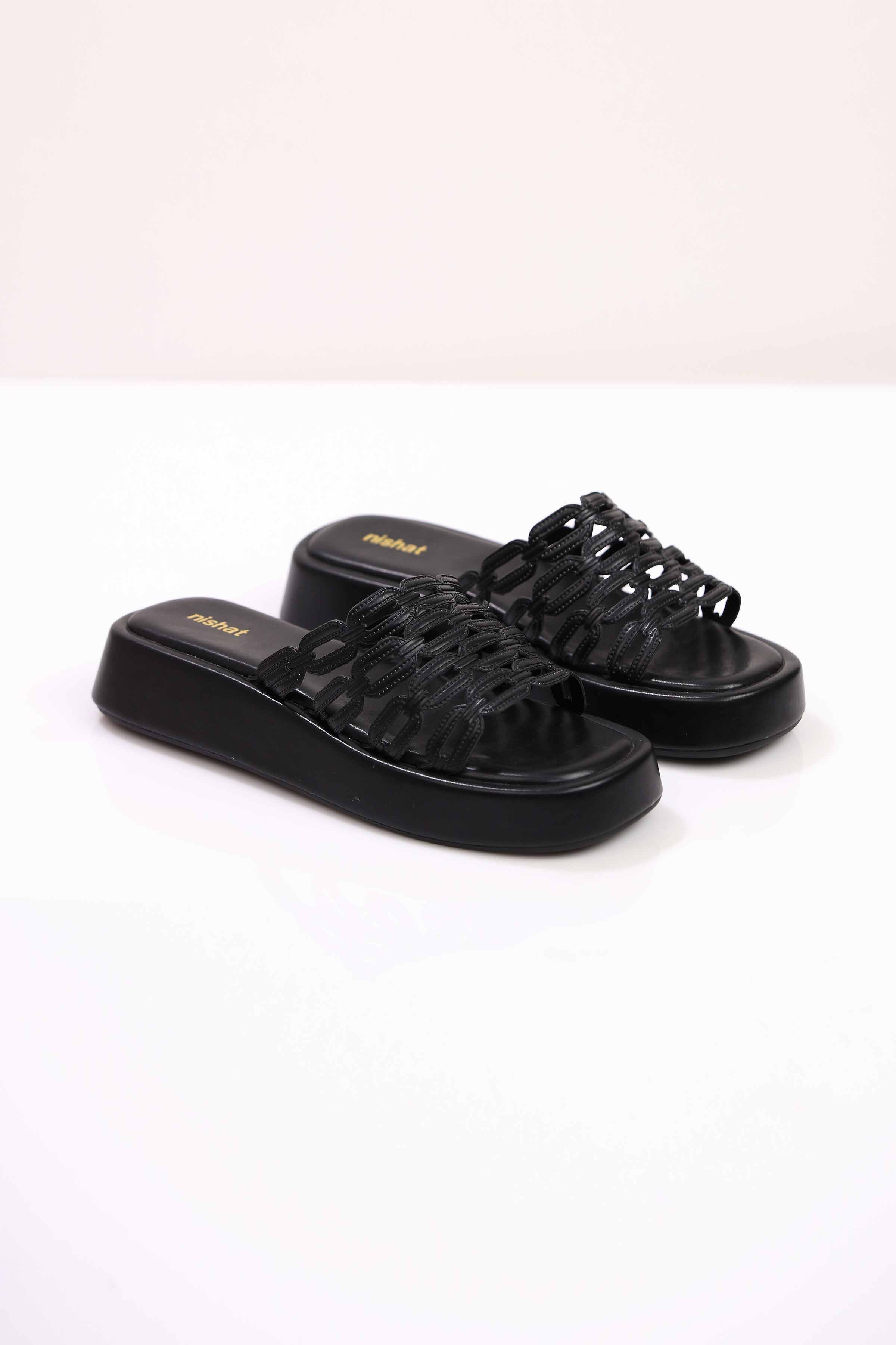 Black Chappal-443102903 for Women - Shoes Collection | Nishat | Shop Online