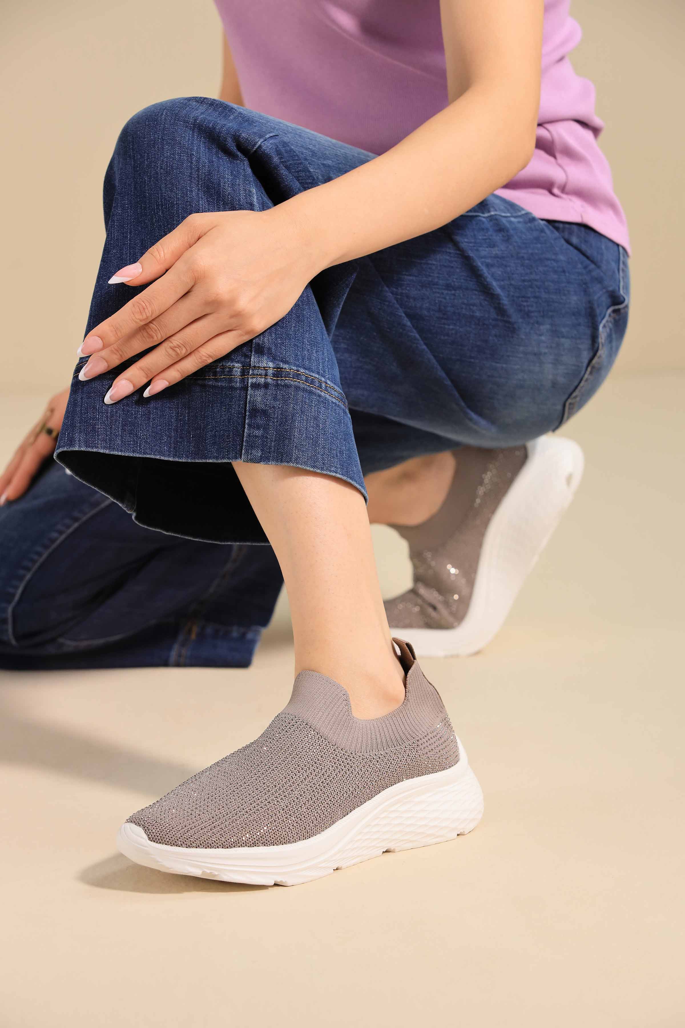 Khaki Canvas-443172930 -  for Women - Shoes Collection | Nishat | Shop Online