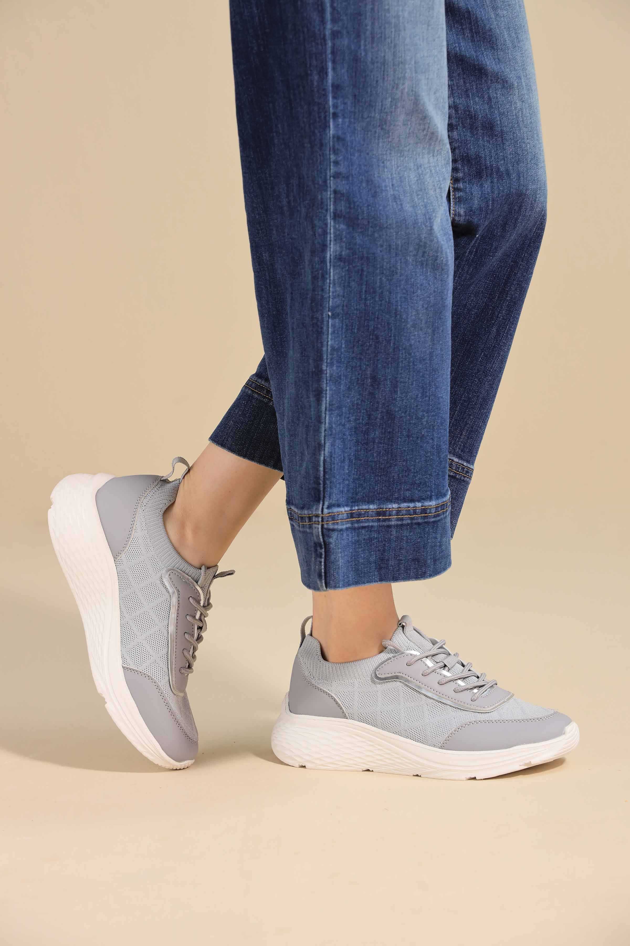 Grey Joggers-443192911 -  for Women - Shoes Collection | Nishat | Shop Online