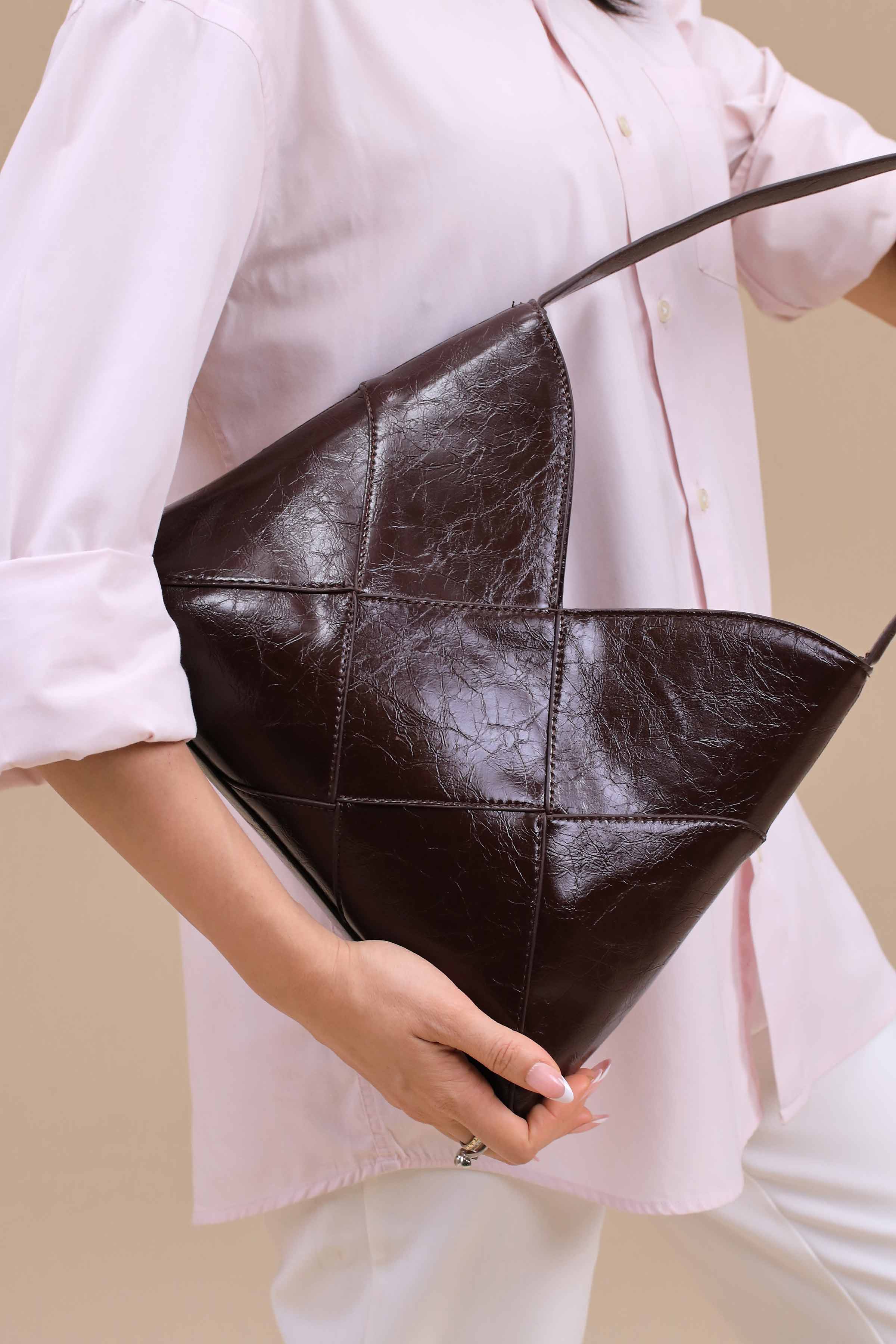 Coffee Shoulder Bag-443212117-for Women - Bag Winter Collection | Nishat | Shop Online