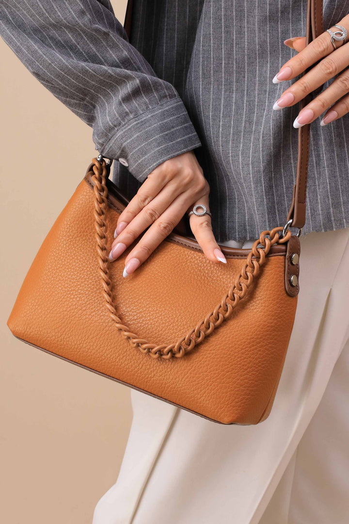 Tan Shoulder Bag-443222126-for Women - Bag Winter Collection | Nishat | Shop Online