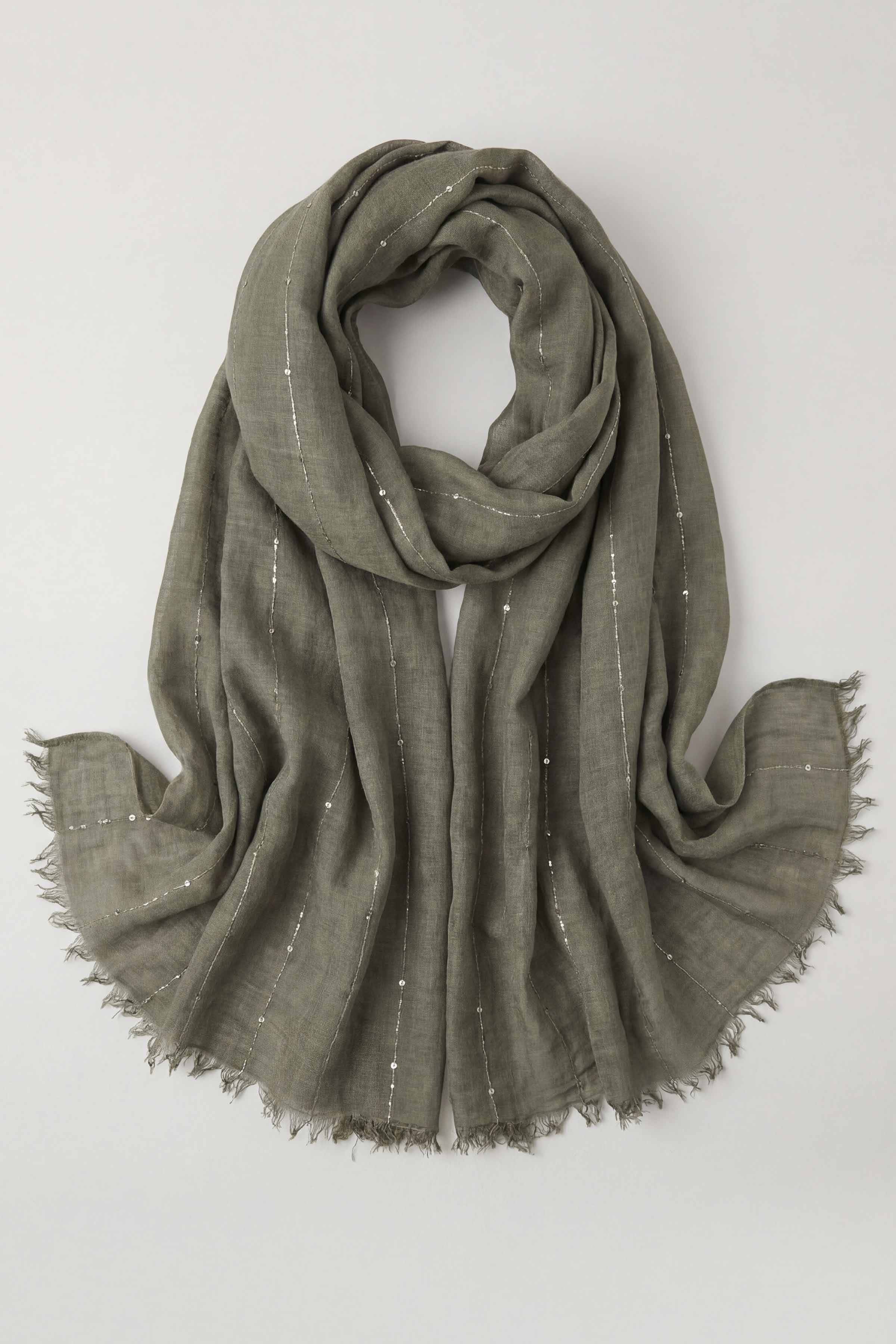 Dark Green Women Scarf-443392104