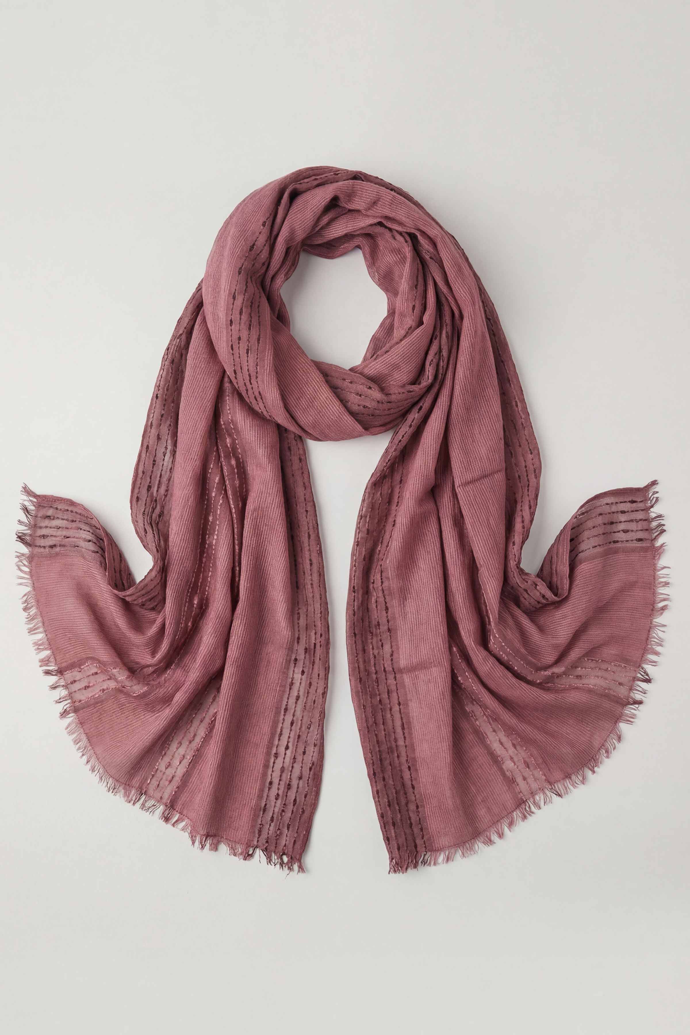 Dark Pink Women Scarf-443402114
